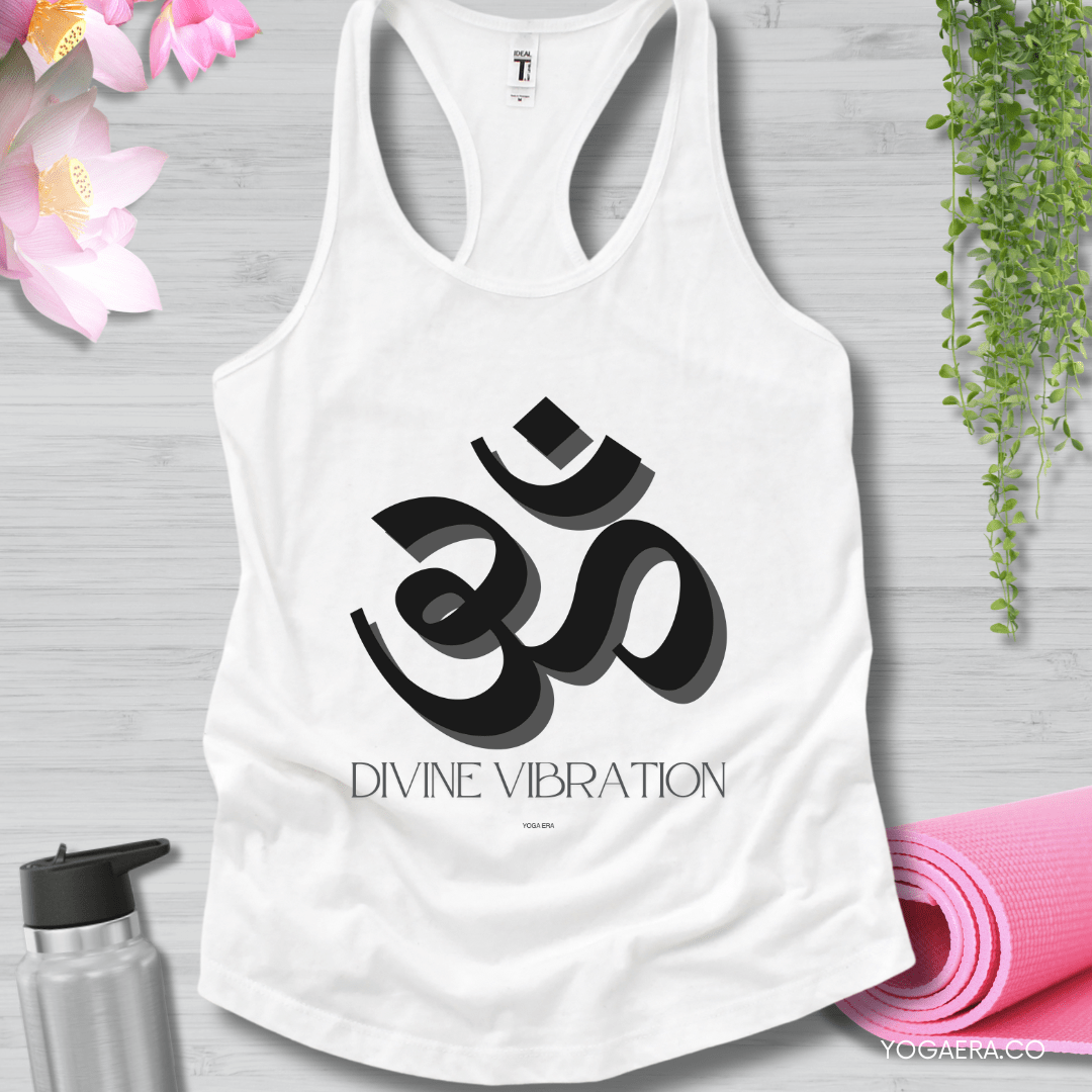 Divine Vibration Om Symbol Tank XS / White Tank Top Yoga Era