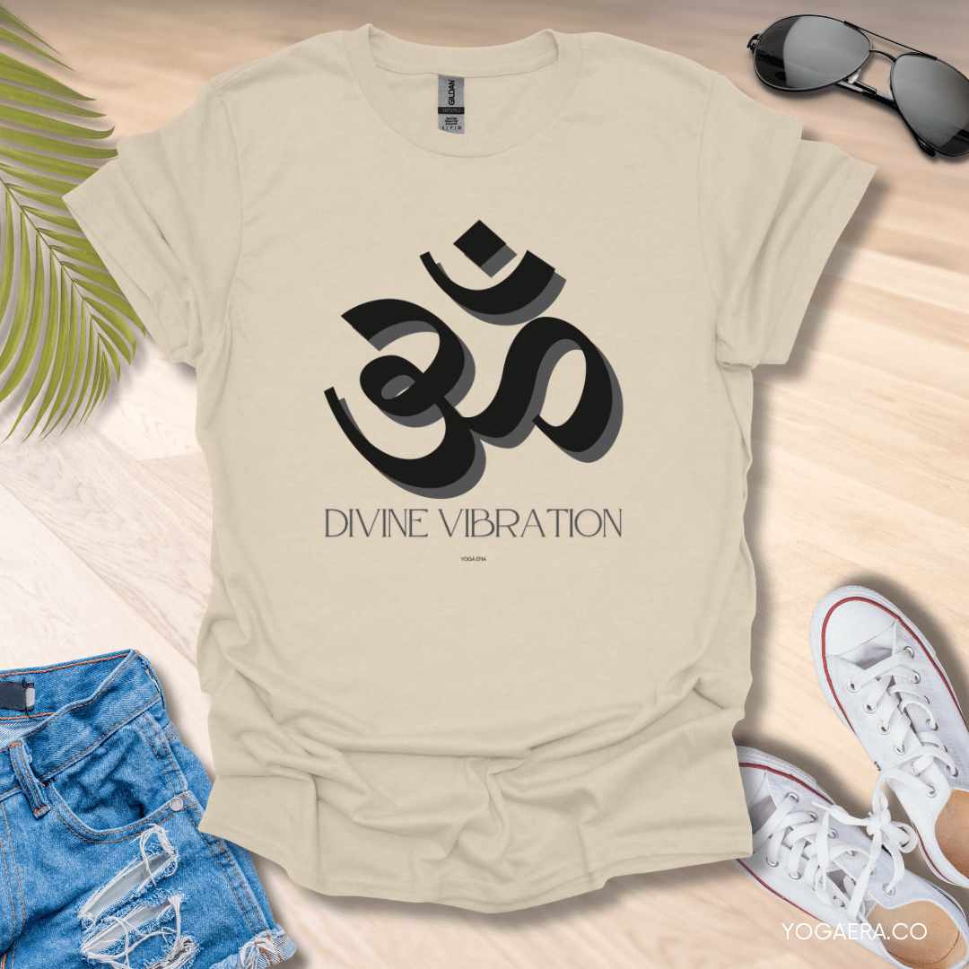 Divine Vibration Om Symbol Tee Natural / S T-Shirt Yoga Era