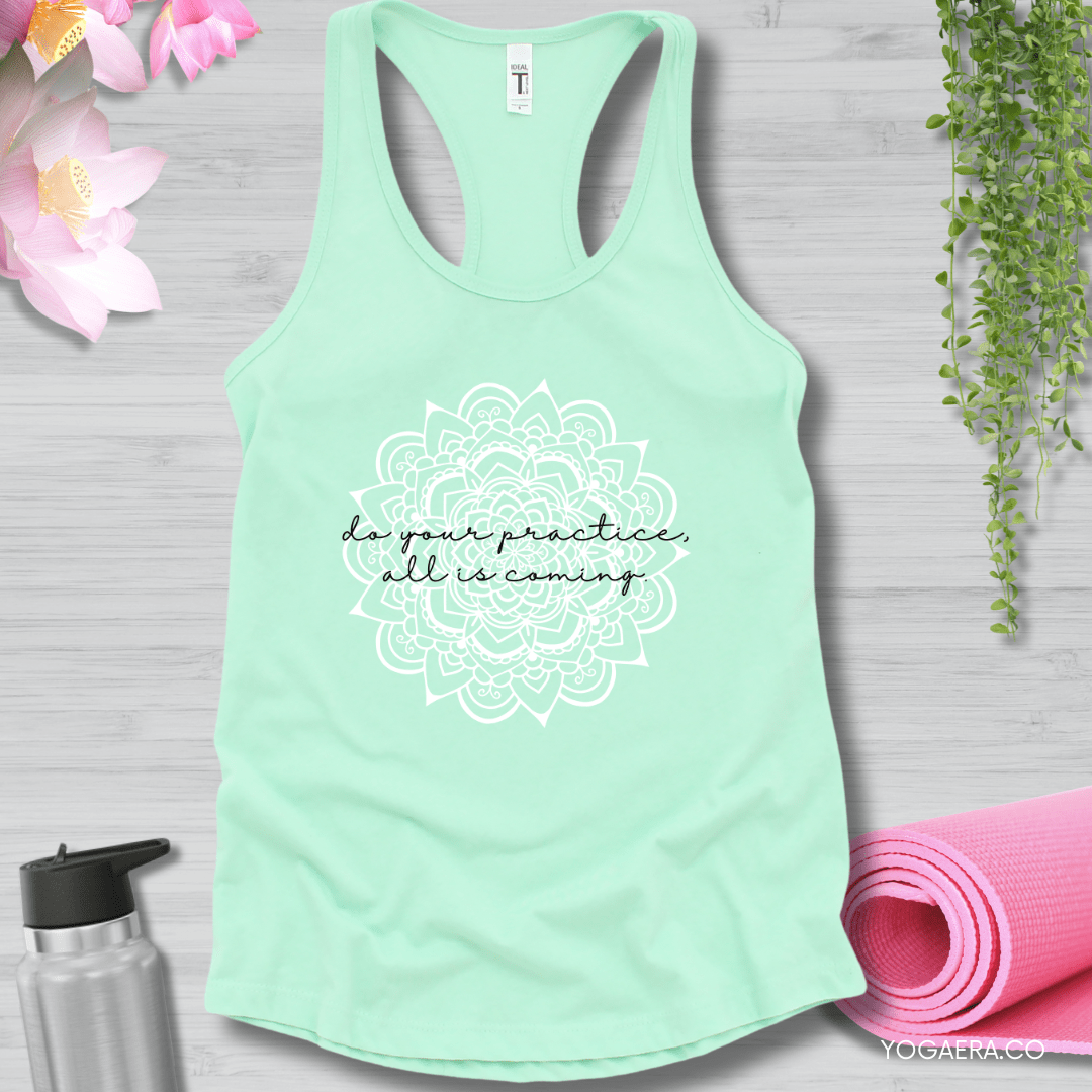 Do Your Practice, All is Coming Mandala Tank XS / Mint Tank Top Yoga Era