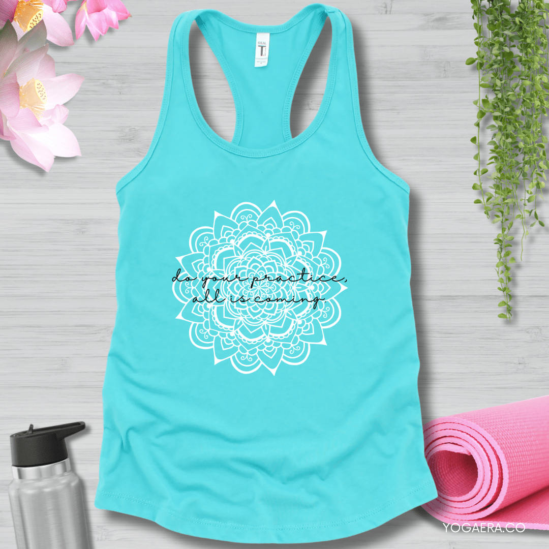 Do Your Practice, All is Coming Mandala Tank XS / Tahiti Blue Tank Top Yoga Era