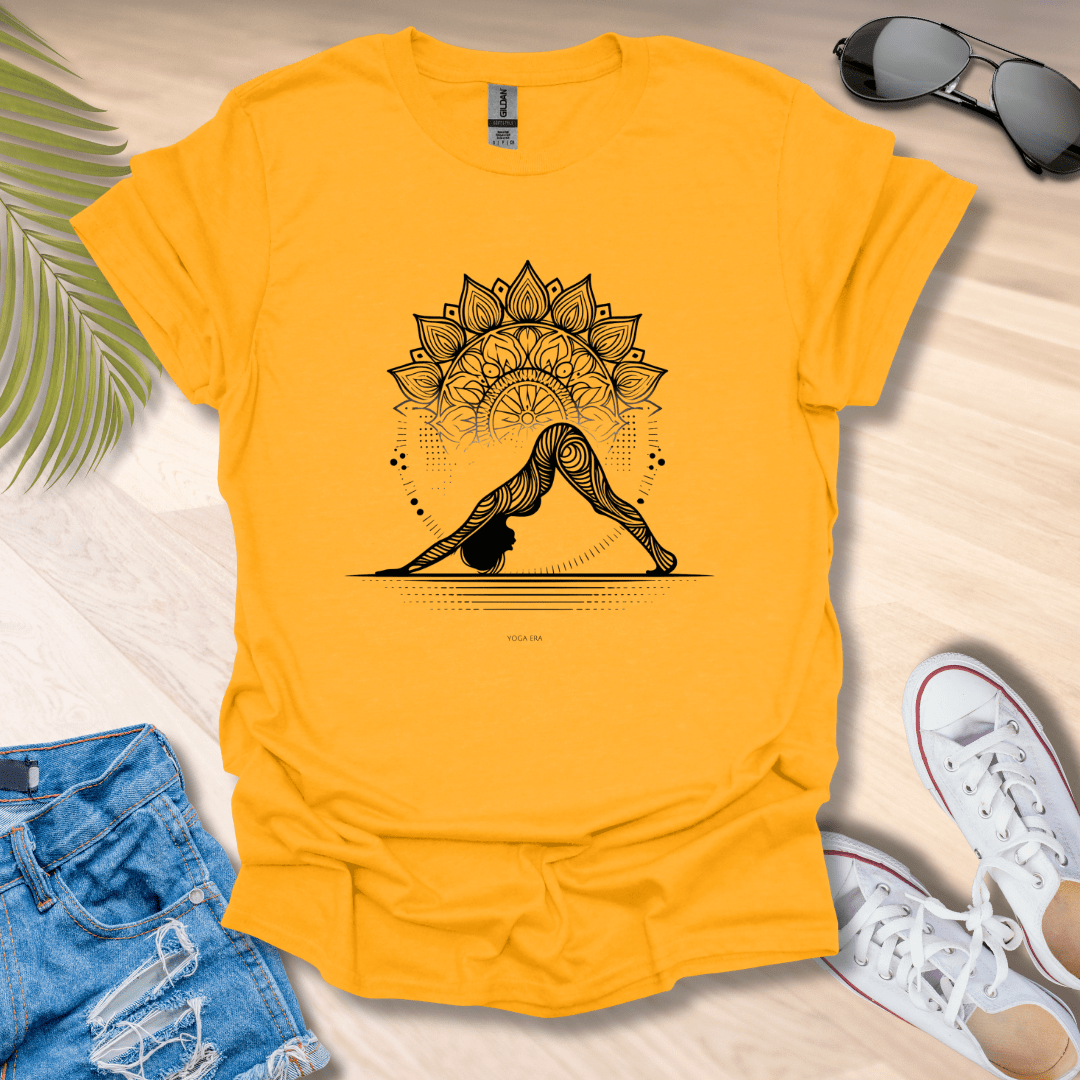 Downward Dog Yogi Mandala Tee Gold / S T-Shirt Yoga Era