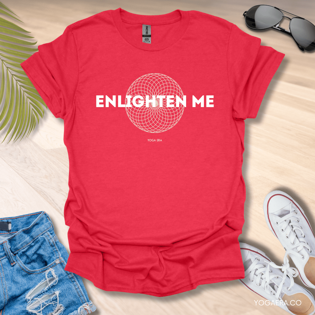 Enlighten Me Tee Heather Red / S T-Shirt Yoga Era