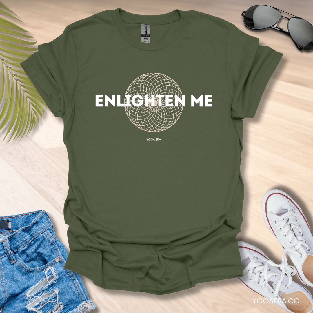 Enlighten Me Tee Military Green / S T-Shirt Yoga Era