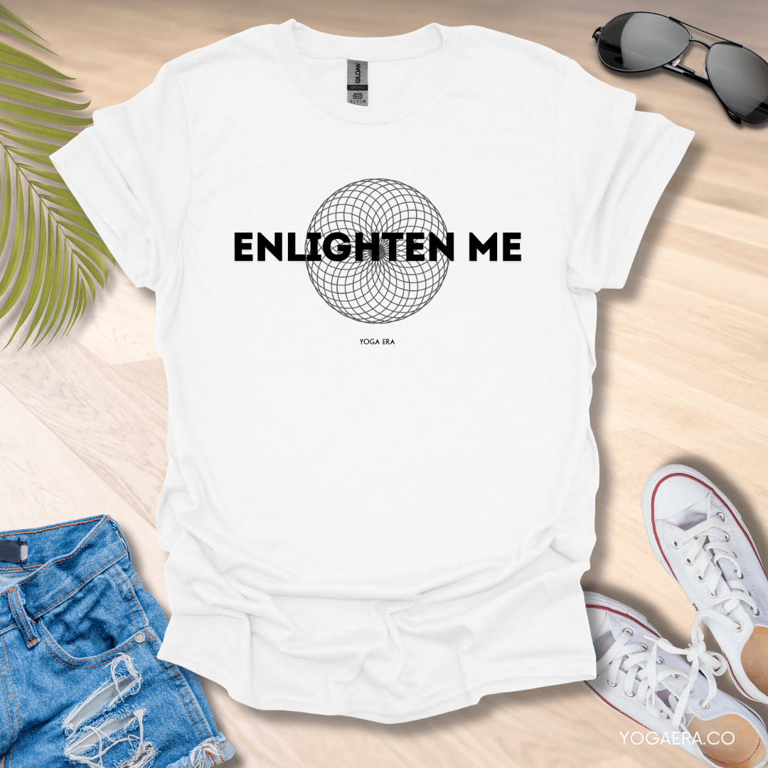 Enlighten Me Tee White / S T-Shirt Yoga Era