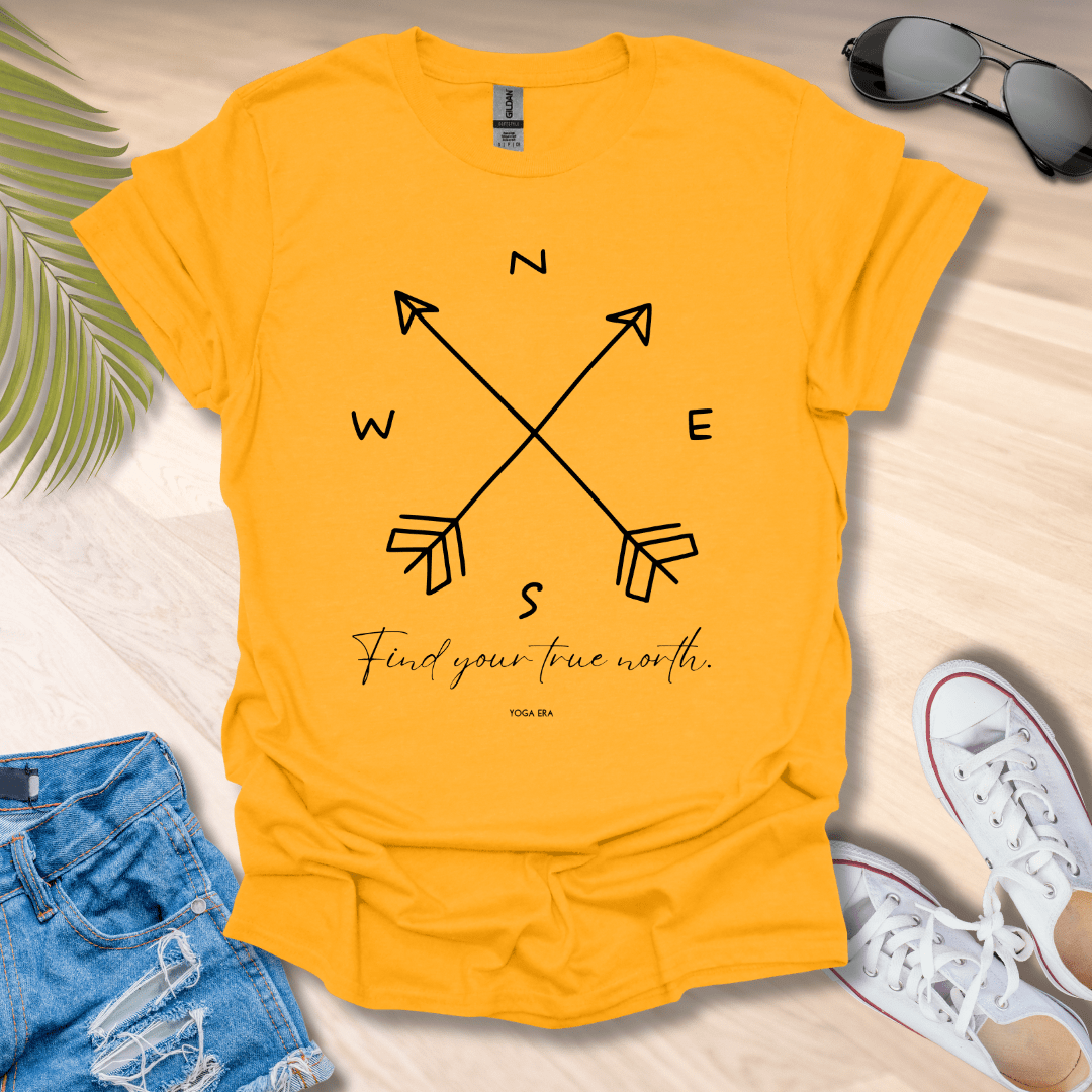 Find Your True North Tee Gold / S T-Shirt Yoga Era