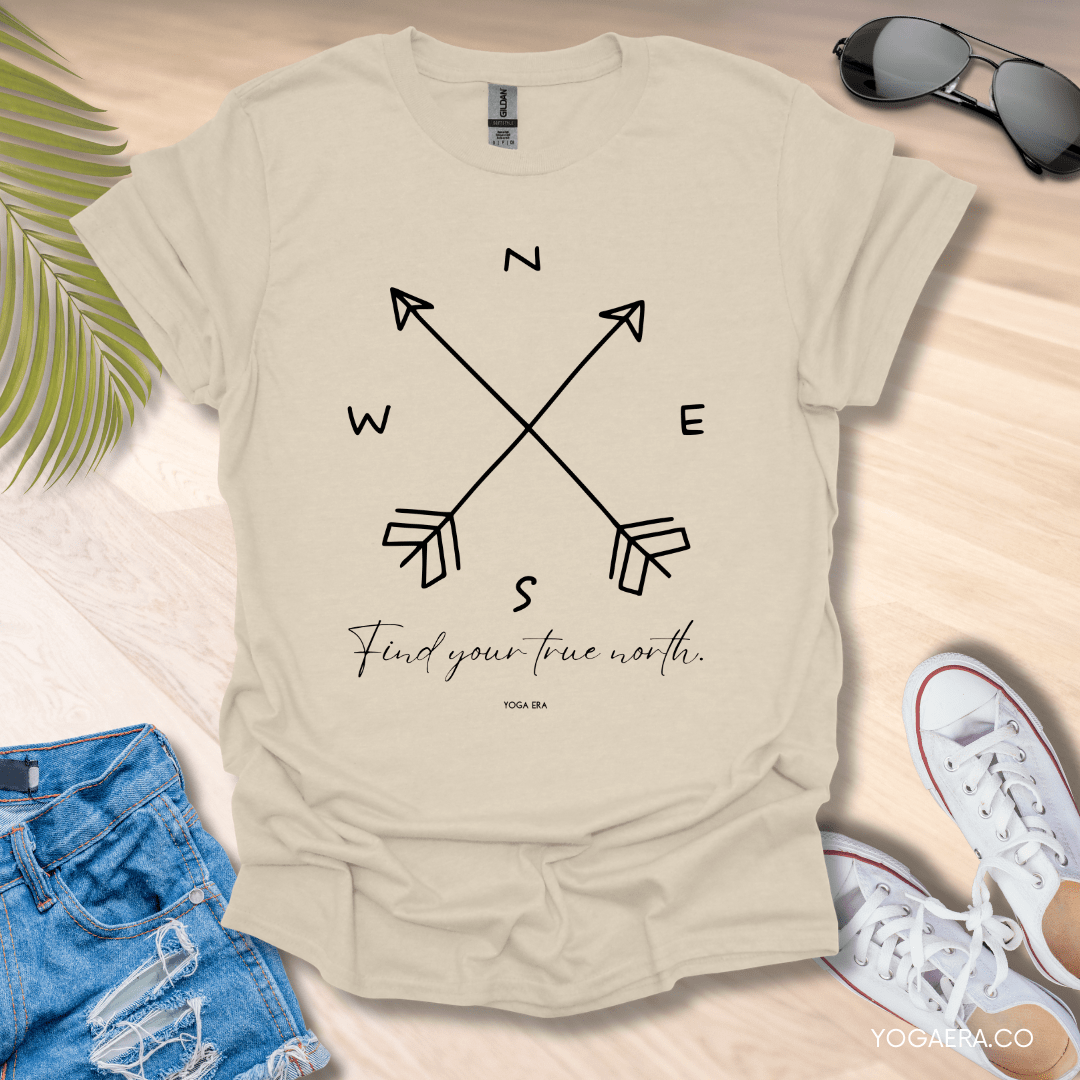 Find Your True North Tee Natural / S T-Shirt Yoga Era