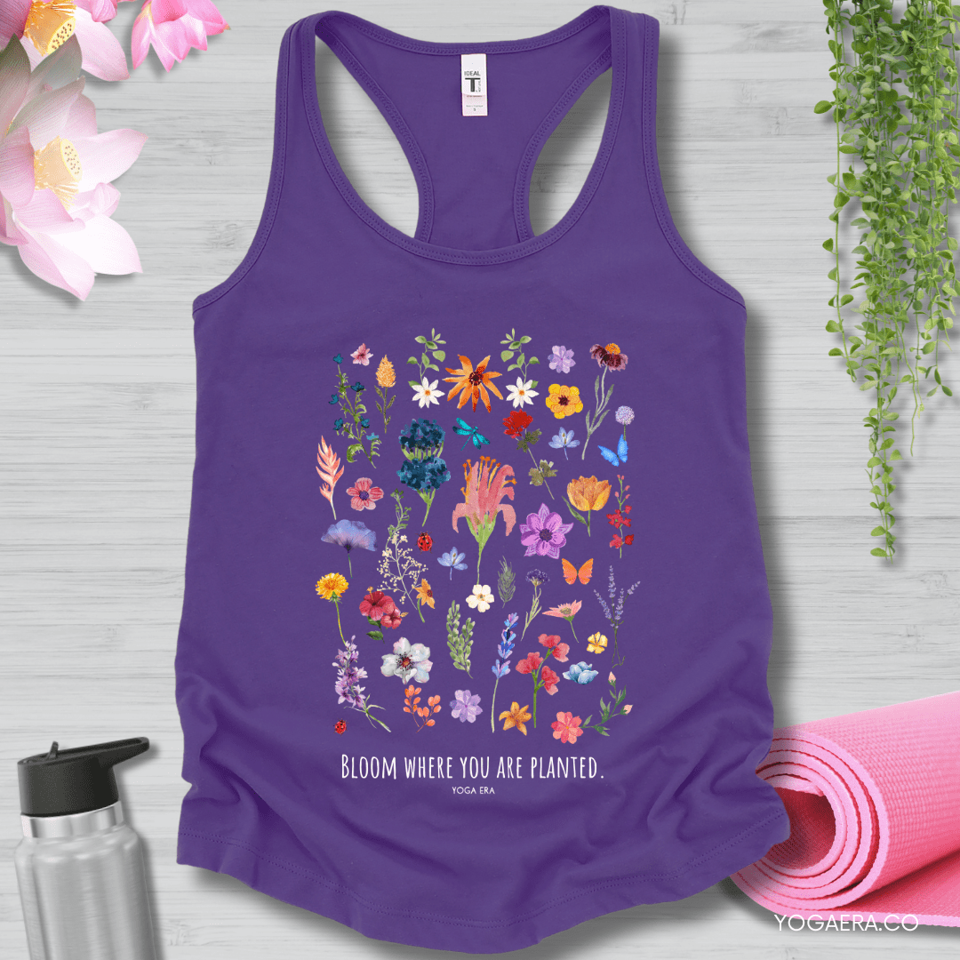 Floral Bloom Where You Are Planted Tank XS / Purple Rush Tank Top Yoga Era