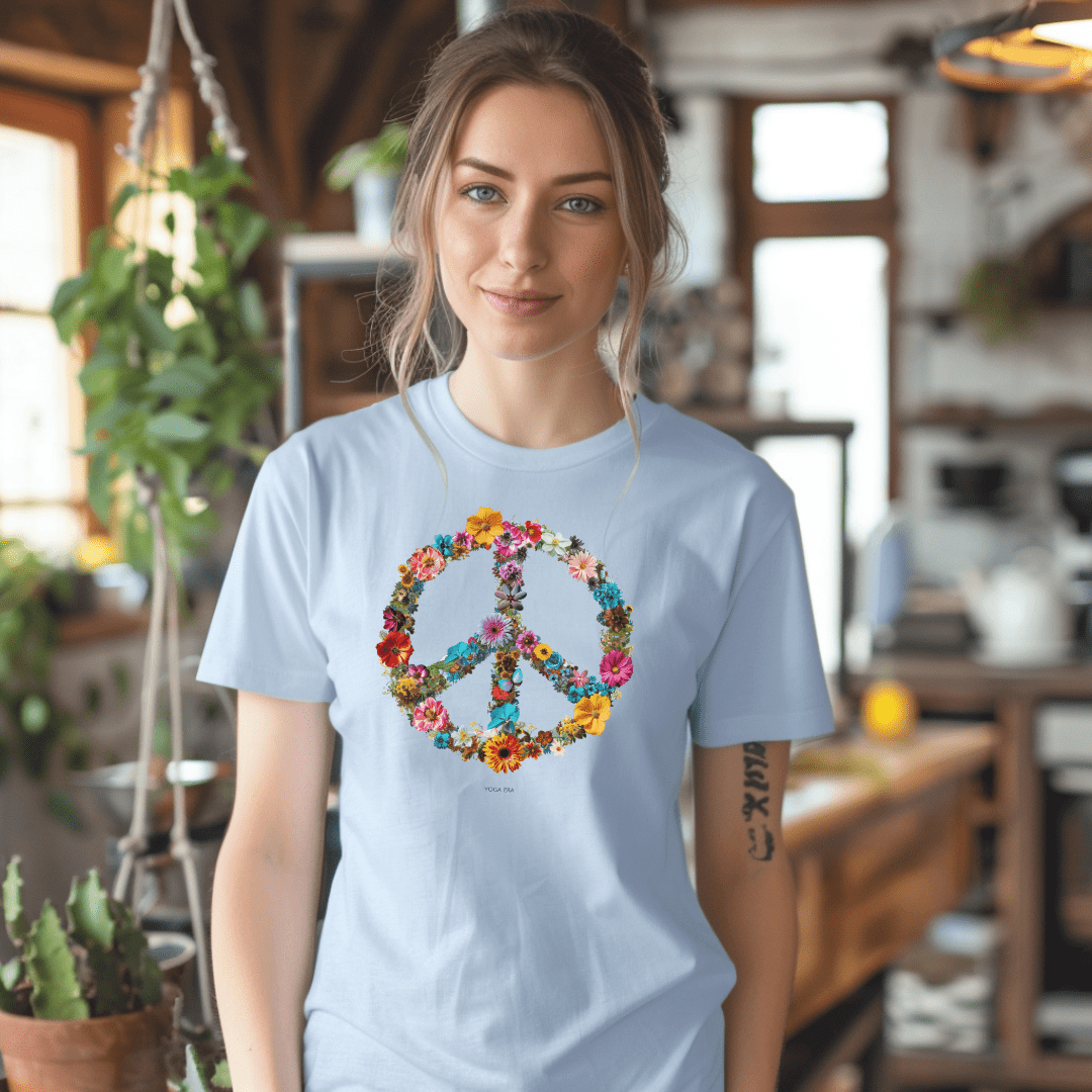 Floral Peace Sign Tee ✌🏻 T-Shirt Yoga Era