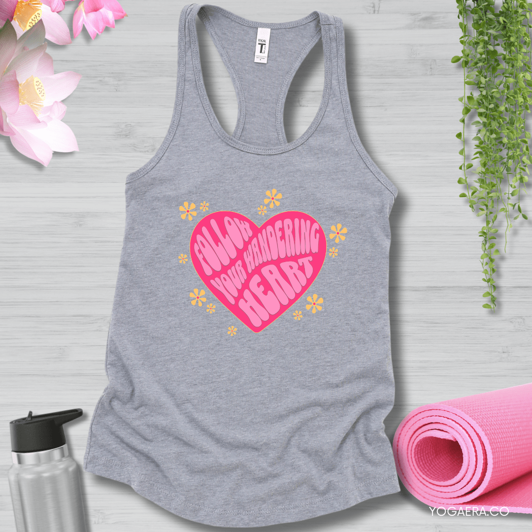 Follow Your Wandering Heart Tank 💗 XS / Heather Grey Tank Top Yoga Era
