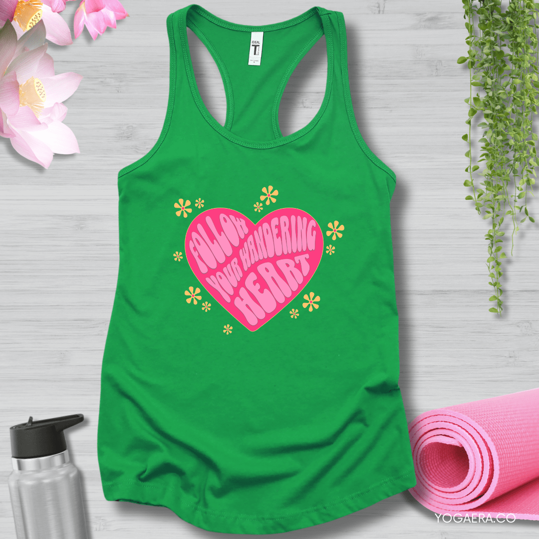 Follow Your Wandering Heart Tank 💗 XS / Kelly Green Tank Top Yoga Era