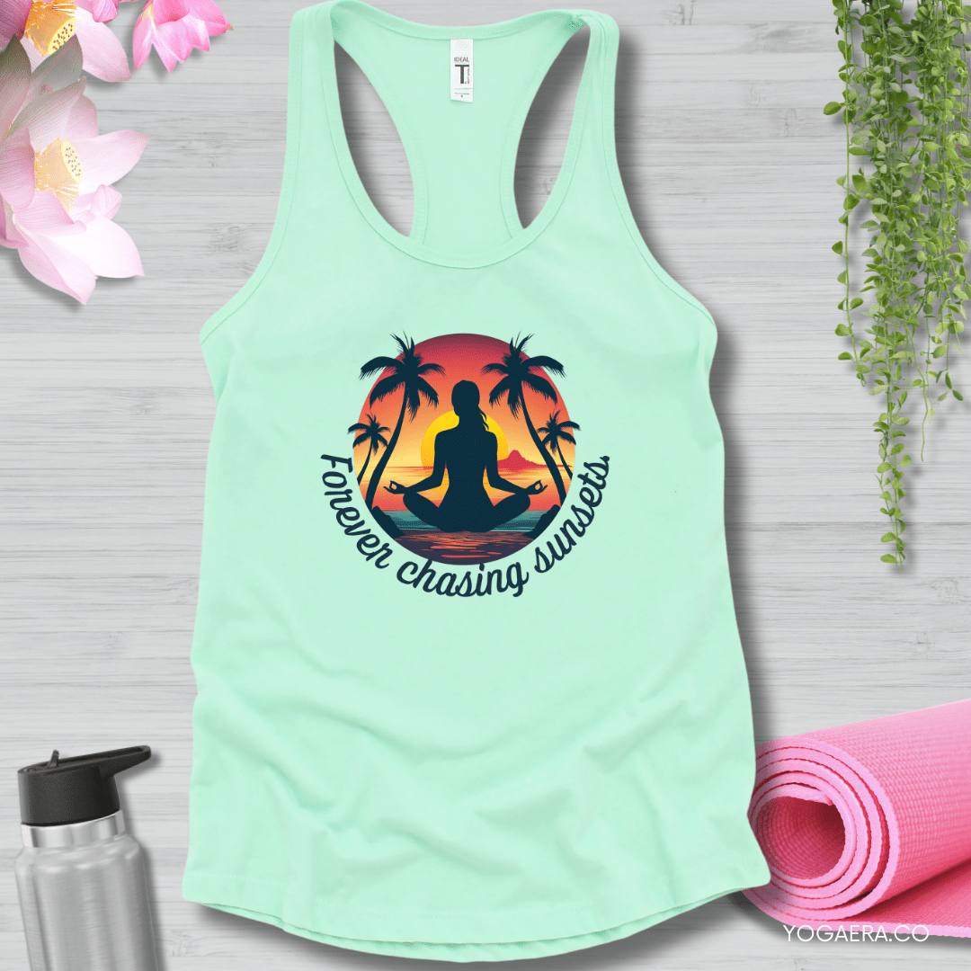 Forever Chasing Sunsets Tank XS / Mint Tank Top Yoga Era