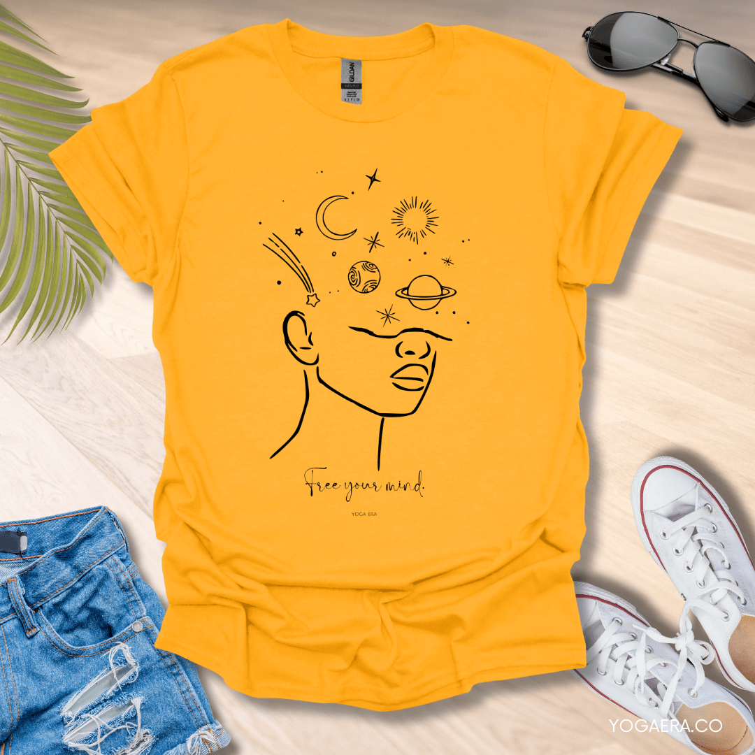 Free Your Mind Tee Gold / S T-Shirt Yoga Era