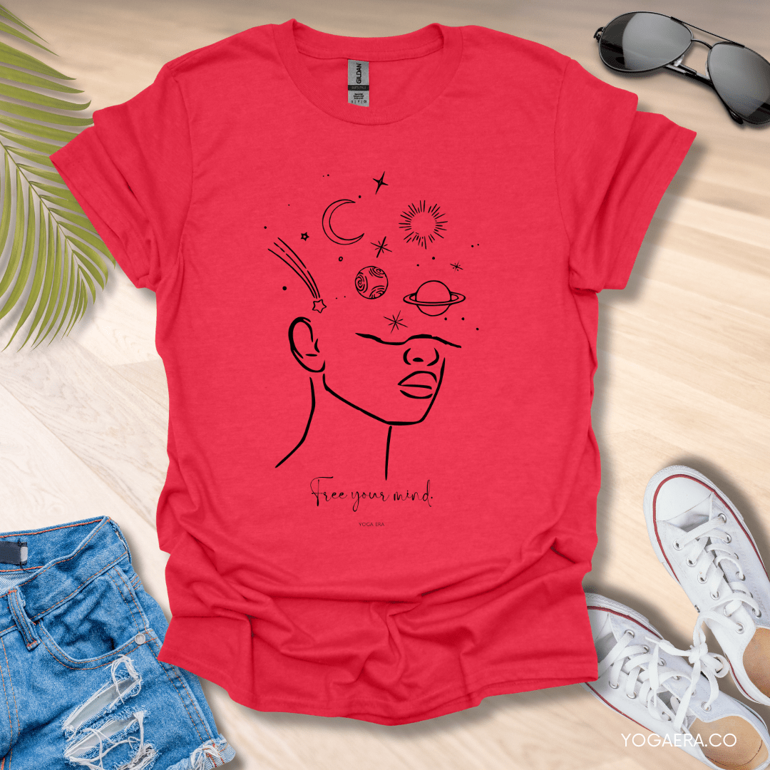 Free Your Mind Tee Heather Red / S T-Shirt Yoga Era
