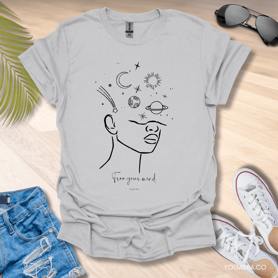 Free Your Mind Tee Ice Grey / S T-Shirt Yoga Era