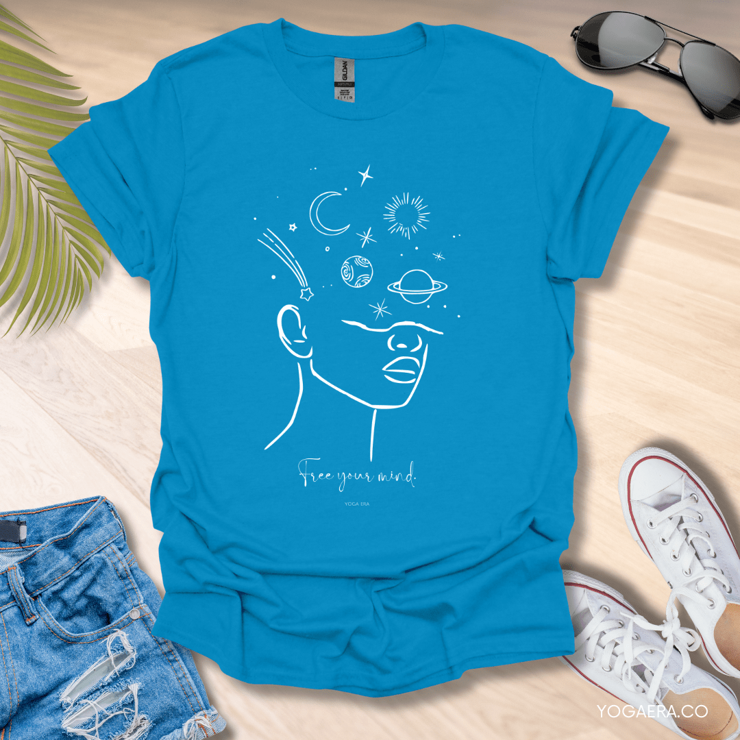 Free Your Mind Tee Sapphire / S T-Shirt Yoga Era