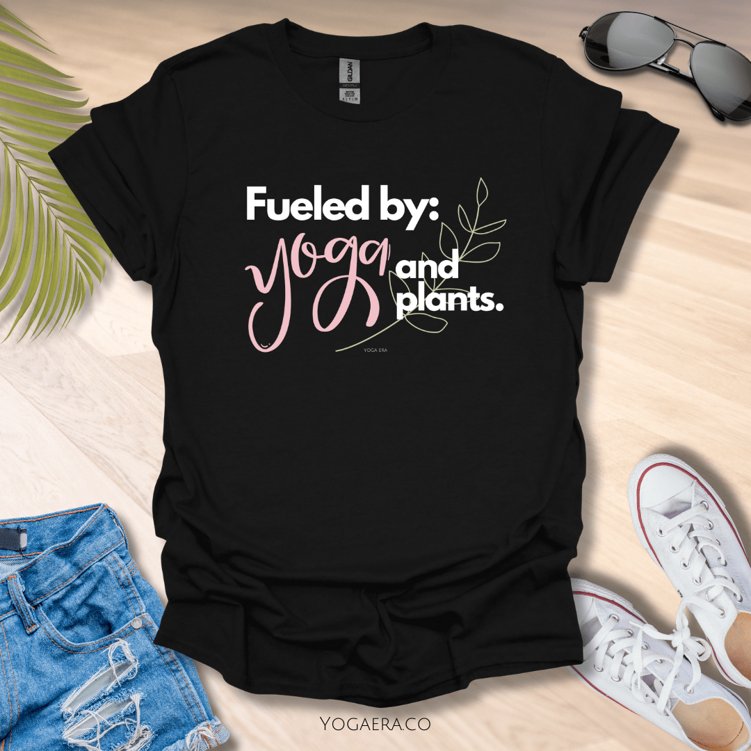 Fueled by Yoga and Plants Tee Black / S T-Shirt Yoga Era