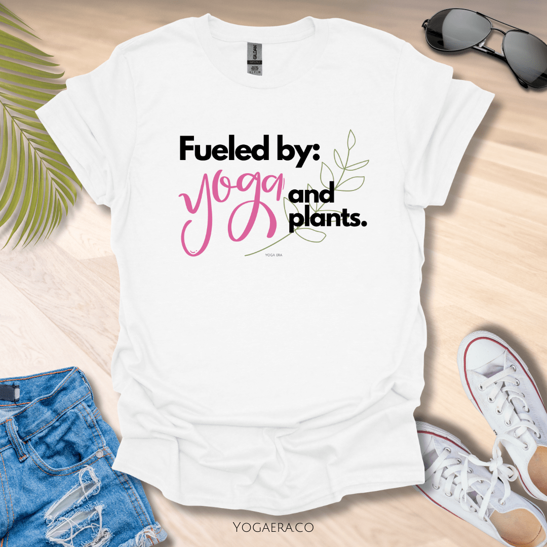 Fueled by Yoga and Plants Tee White / L T-Shirt Yoga Era