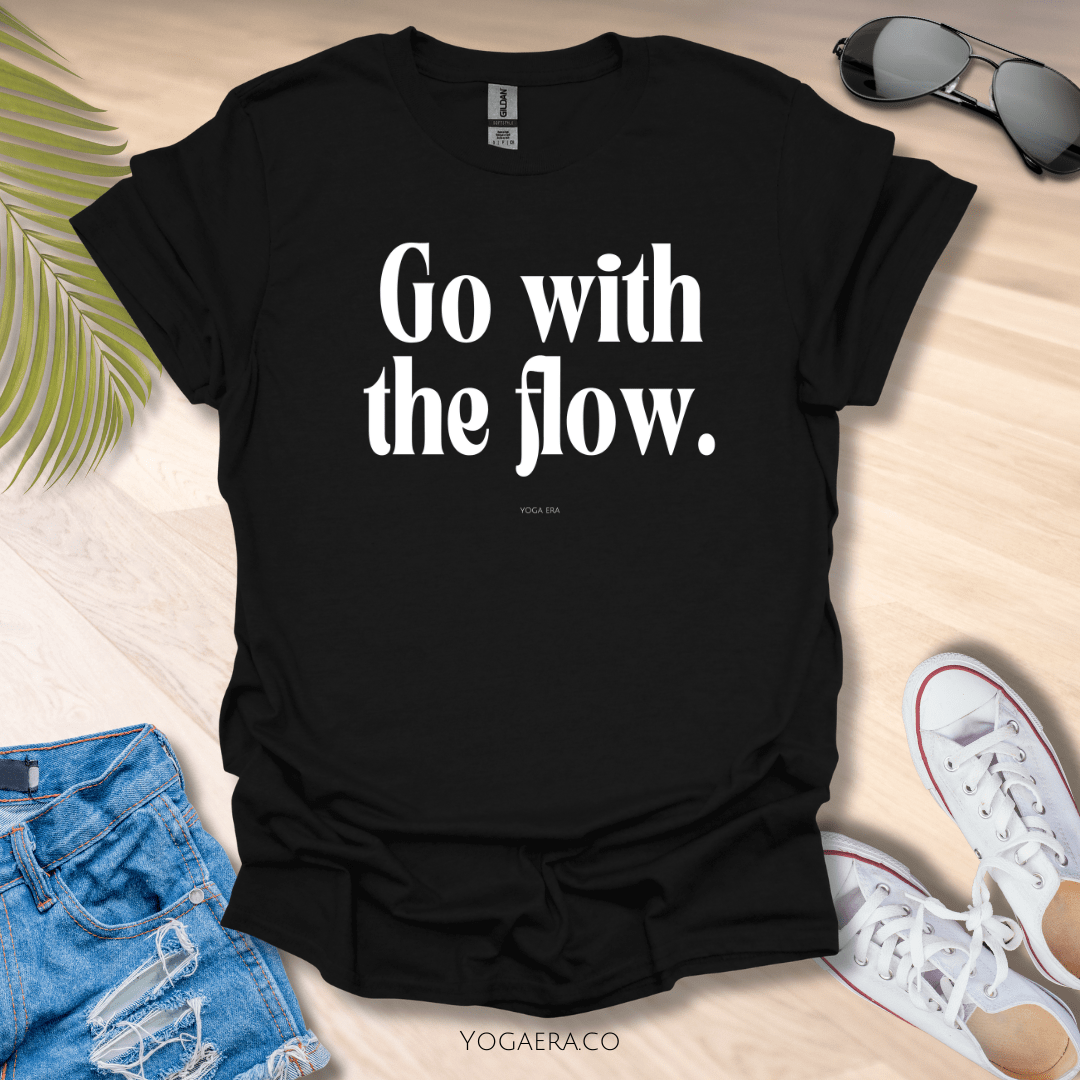 Go With the Flow Tee Black / S T-Shirt Yoga Era