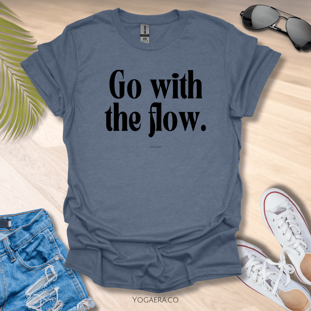 Go With the Flow Tee Heather Indigo / S T-Shirt Yoga Era
