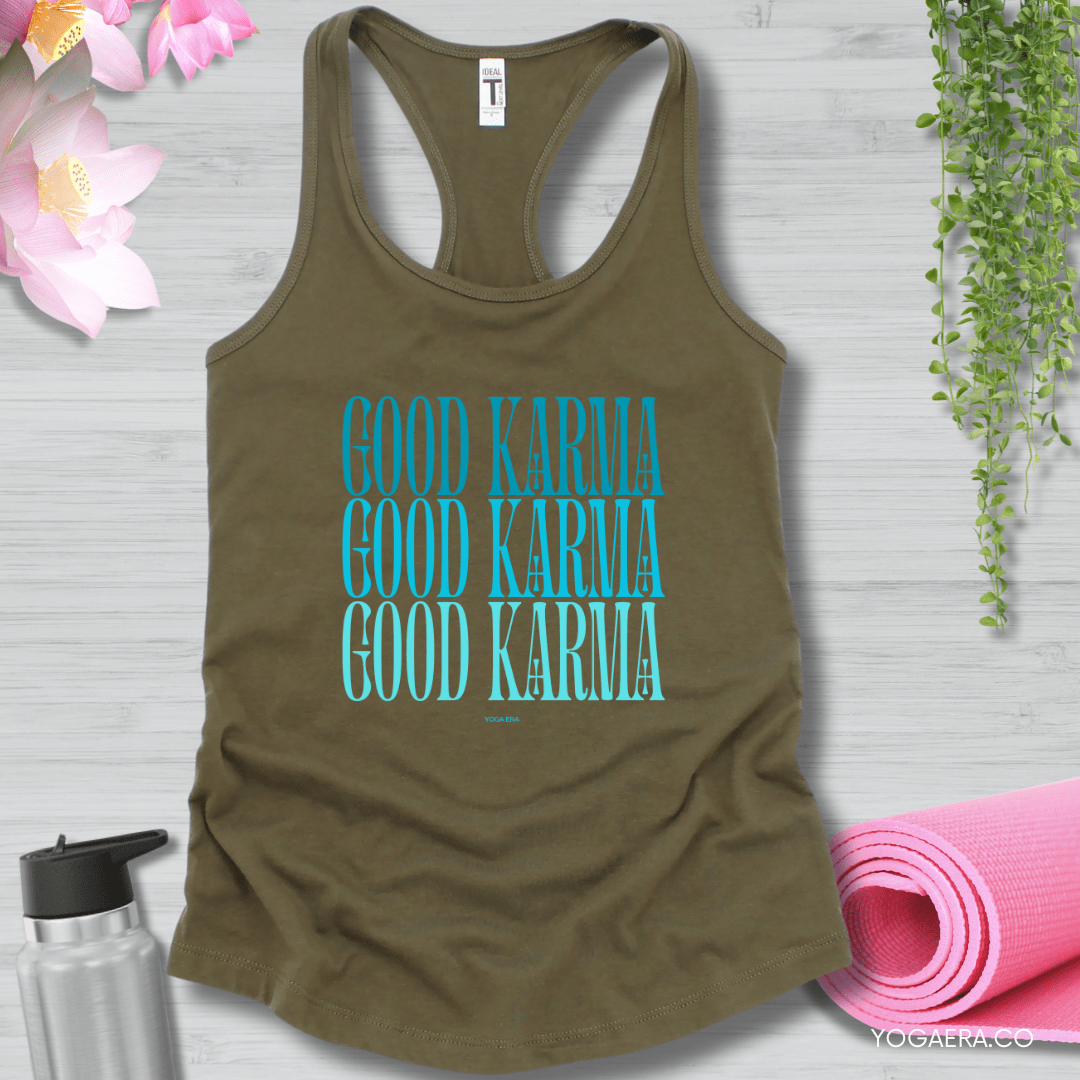 Good Karma Tank XS / Military Green Tank Top Yoga Era