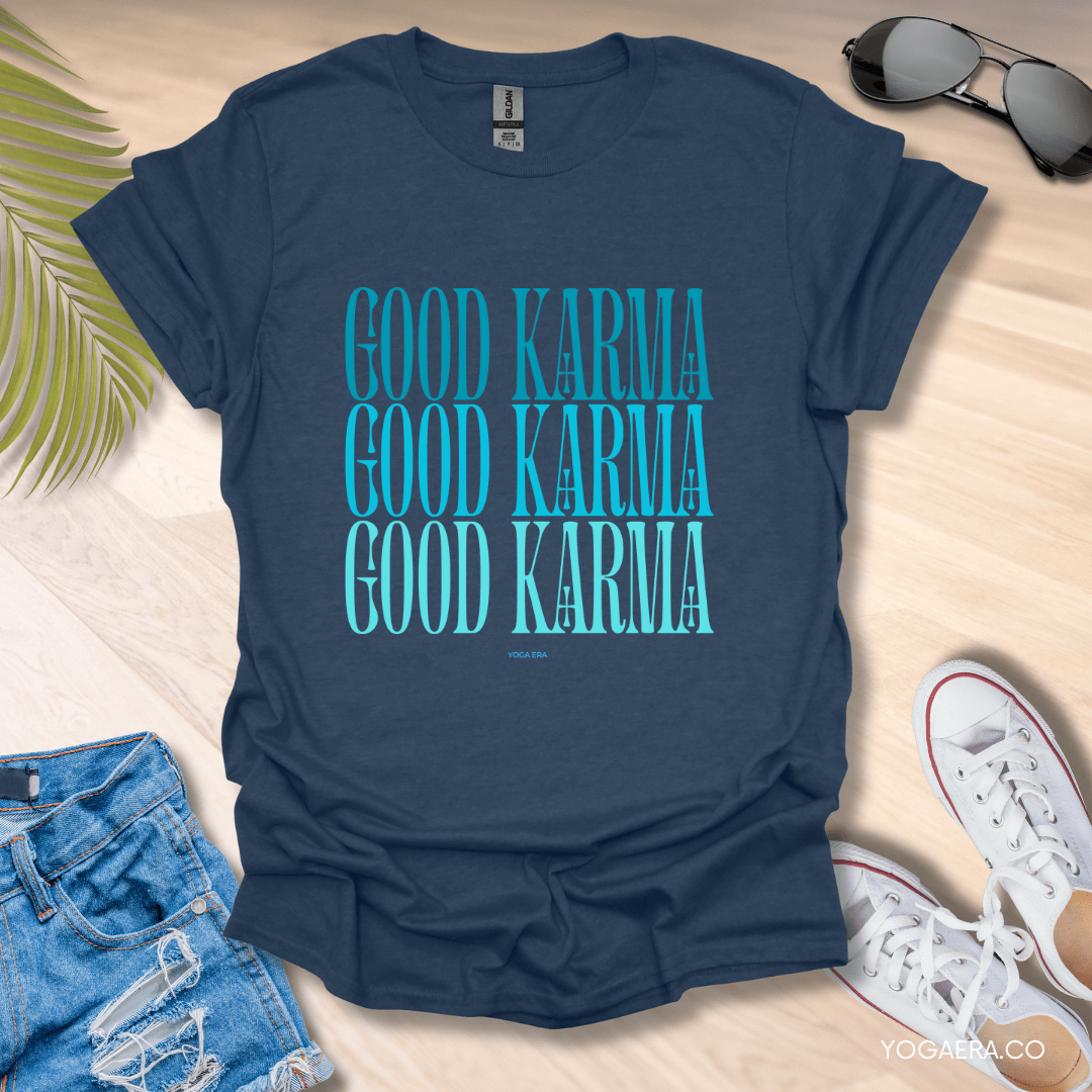 Good Karma Tee Heather Navy / S T-Shirt Yoga Era
