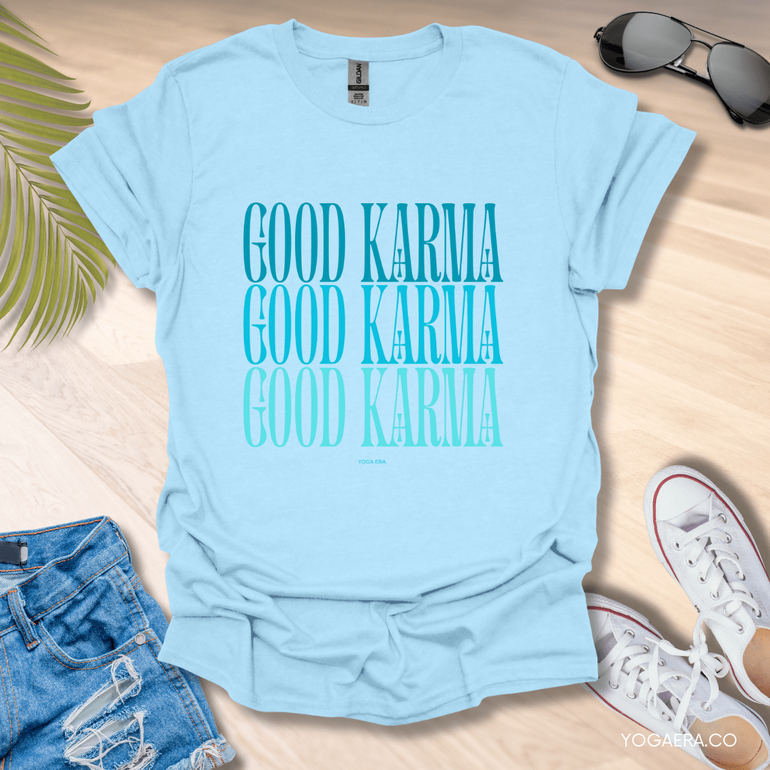 Good Karma Tee Light Blue / S T-Shirt Yoga Era