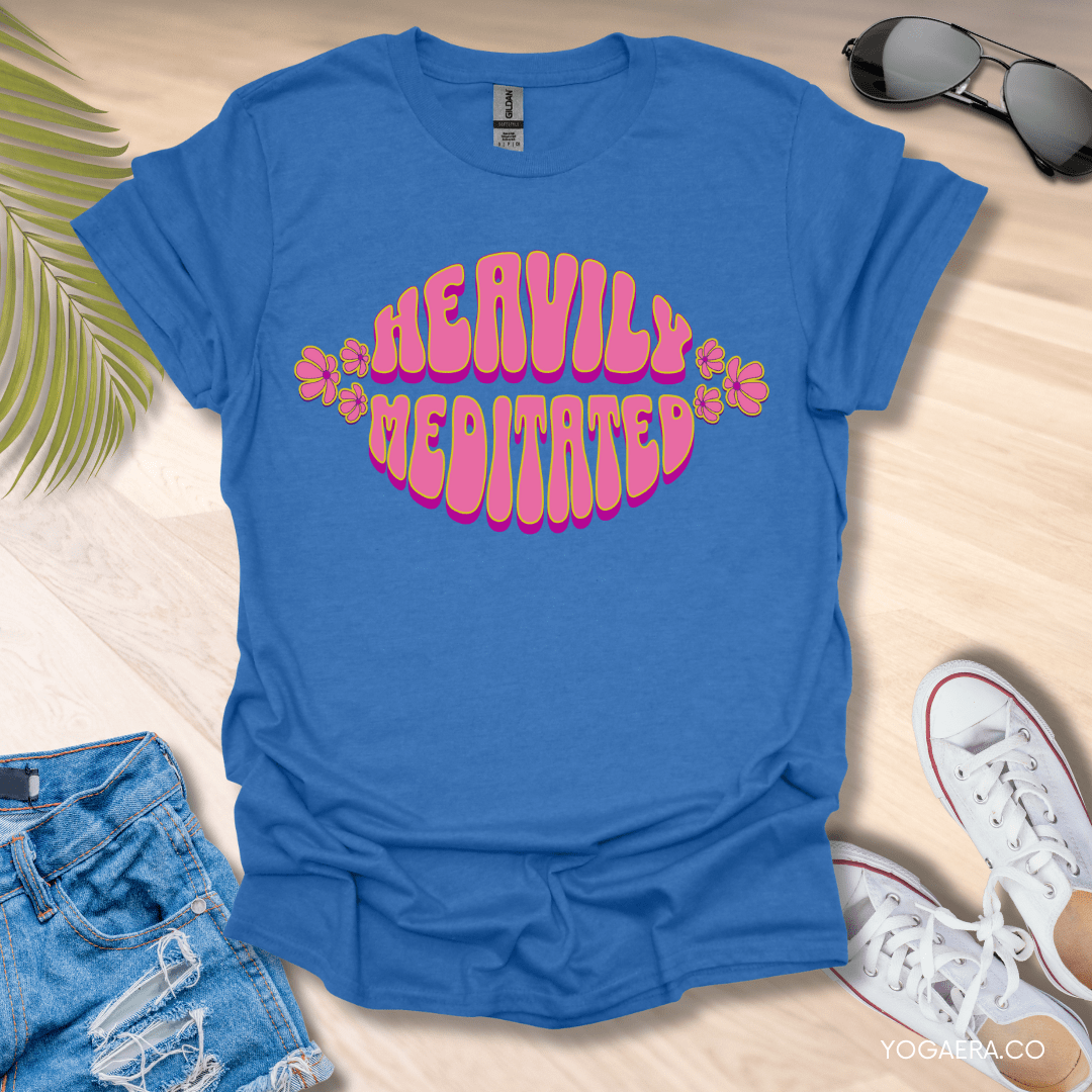 Groovy Heavily Meditated Tee Heather Royal / S T-Shirt Yoga Era