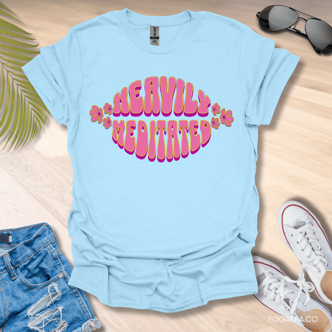 Groovy Heavily Meditated Tee Light Blue / S T-Shirt Yoga Era