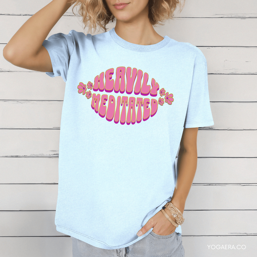 Groovy Heavily Meditated Tee T-Shirt Yoga Era