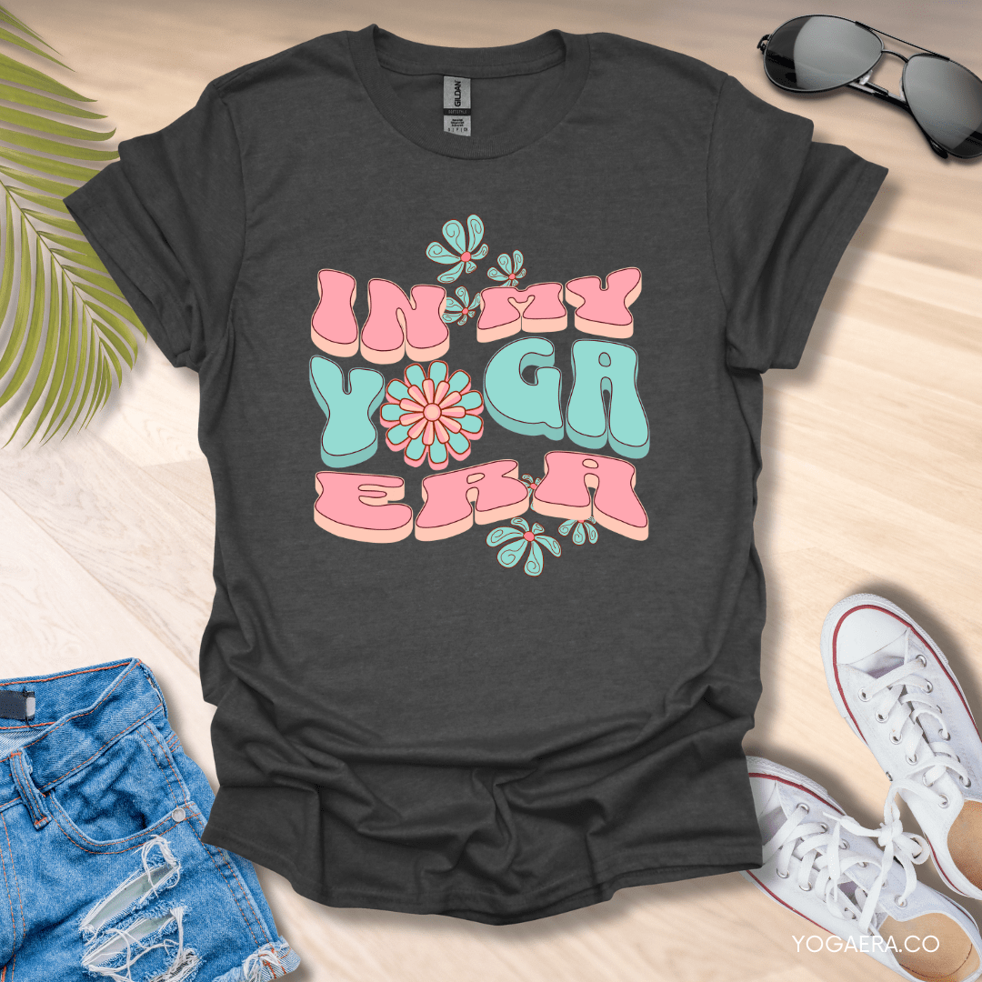 Groovy In My Yoga Era Tee Dark Heather / S T-Shirt Yoga Era