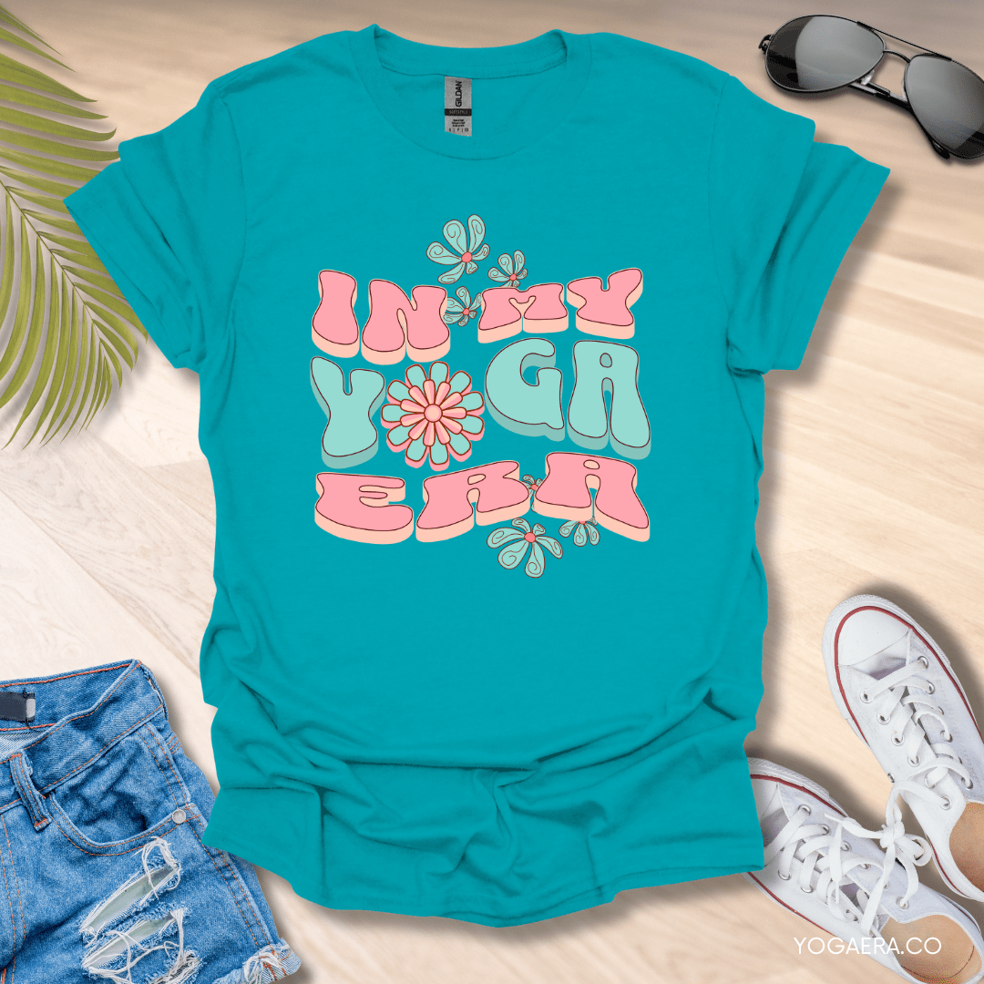 Groovy In My Yoga Era Tee Tropical Blue / S T-Shirt Yoga Era