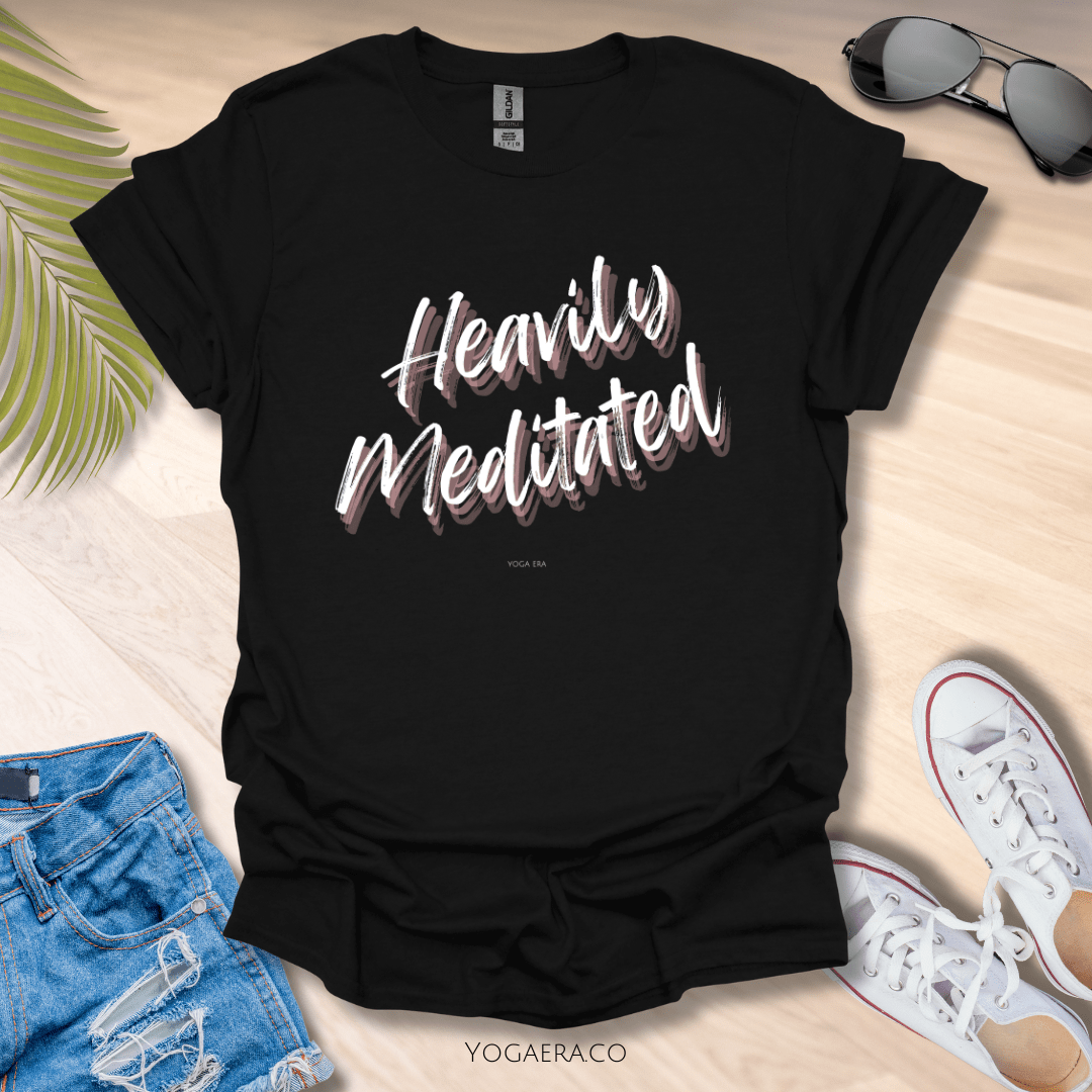 Heavily Meditated Tee Black / M T-Shirt Yoga Era
