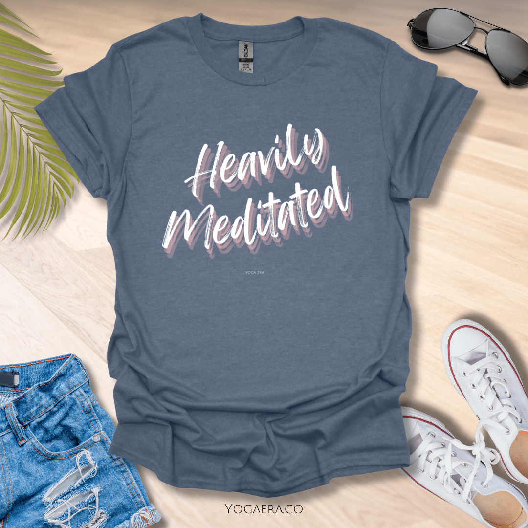 Heavily Meditated Tee Heather Indigo / S T-Shirt Yoga Era