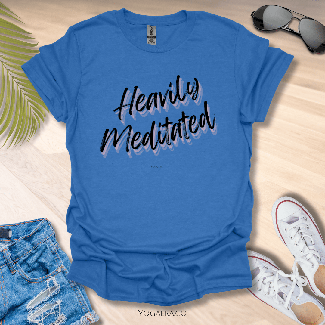 Heavily Meditated Tee Heather Royal / S T-Shirt Yoga Era