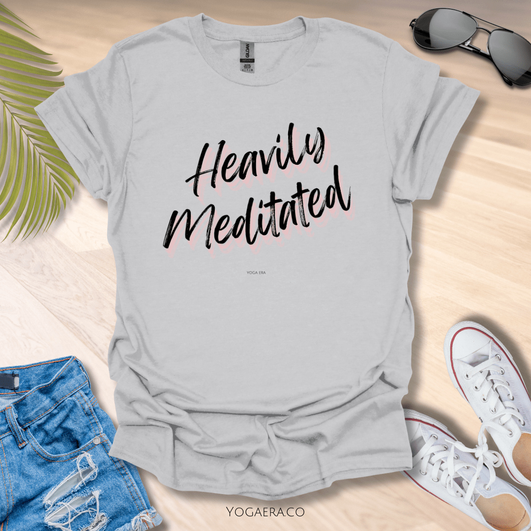 Heavily Meditated Tee Ice Grey / S T-Shirt Yoga Era