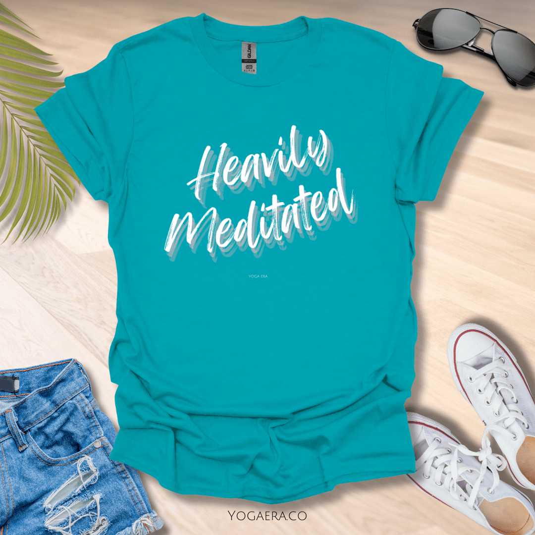 Heavily Meditated Tee Tropical Blue / S T-Shirt Yoga Era