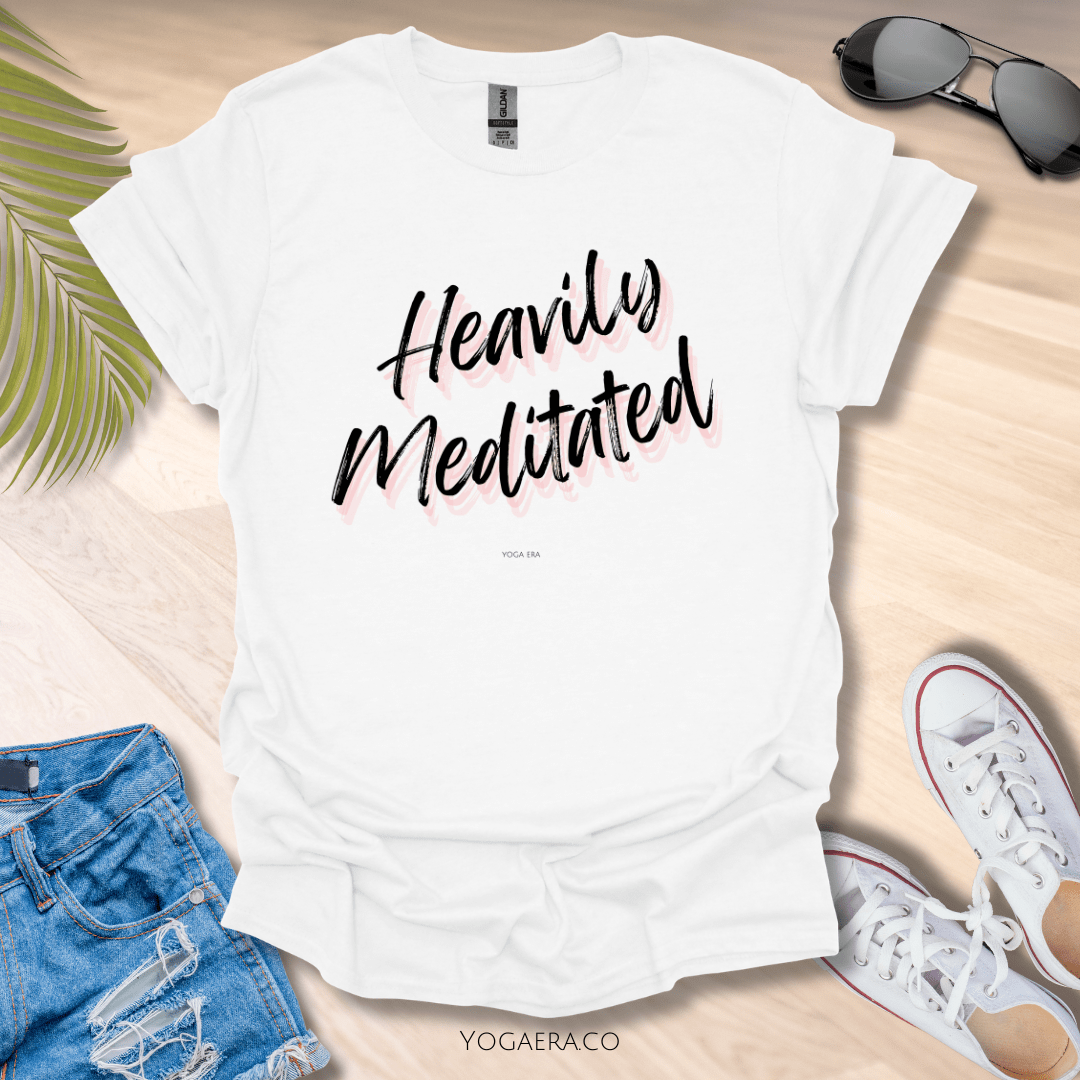 Heavily Meditated Tee White / S T-Shirt Yoga Era