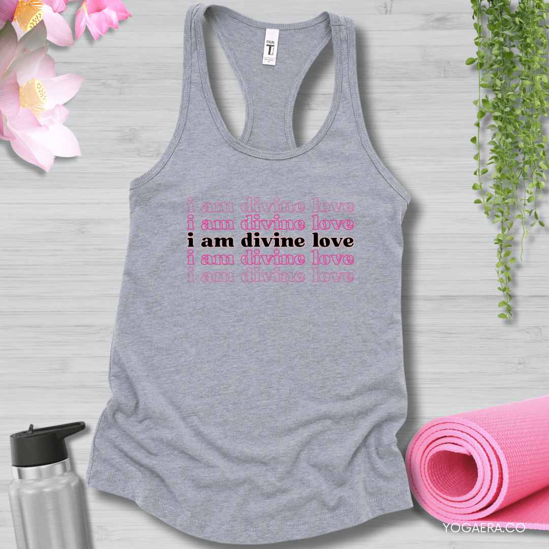 I Am Divine Love Tank XS / Heather Grey Tank Top Yoga Era