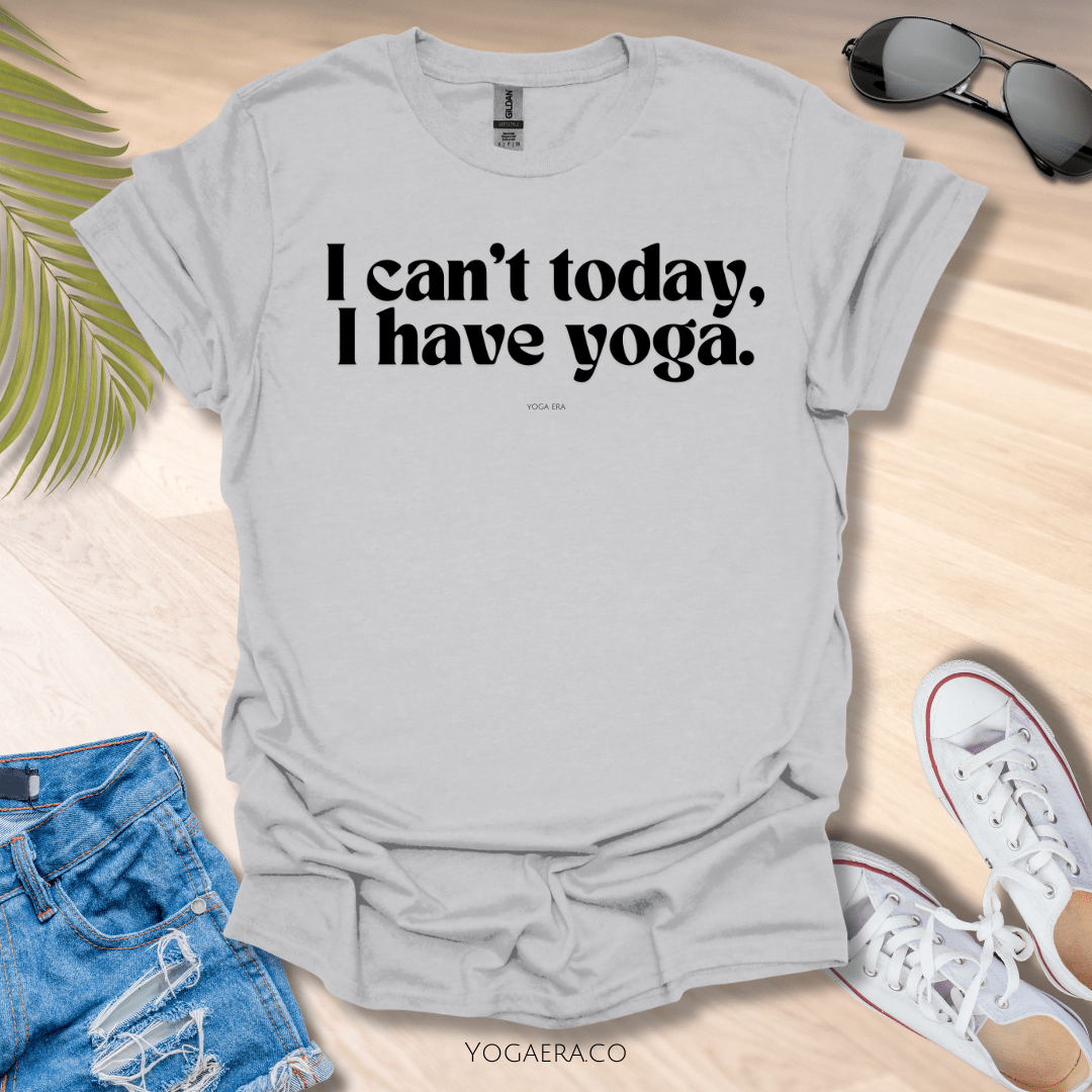 I Can't Today, I Have Yoga Tee Ice Grey / S T-Shirt Yoga Era