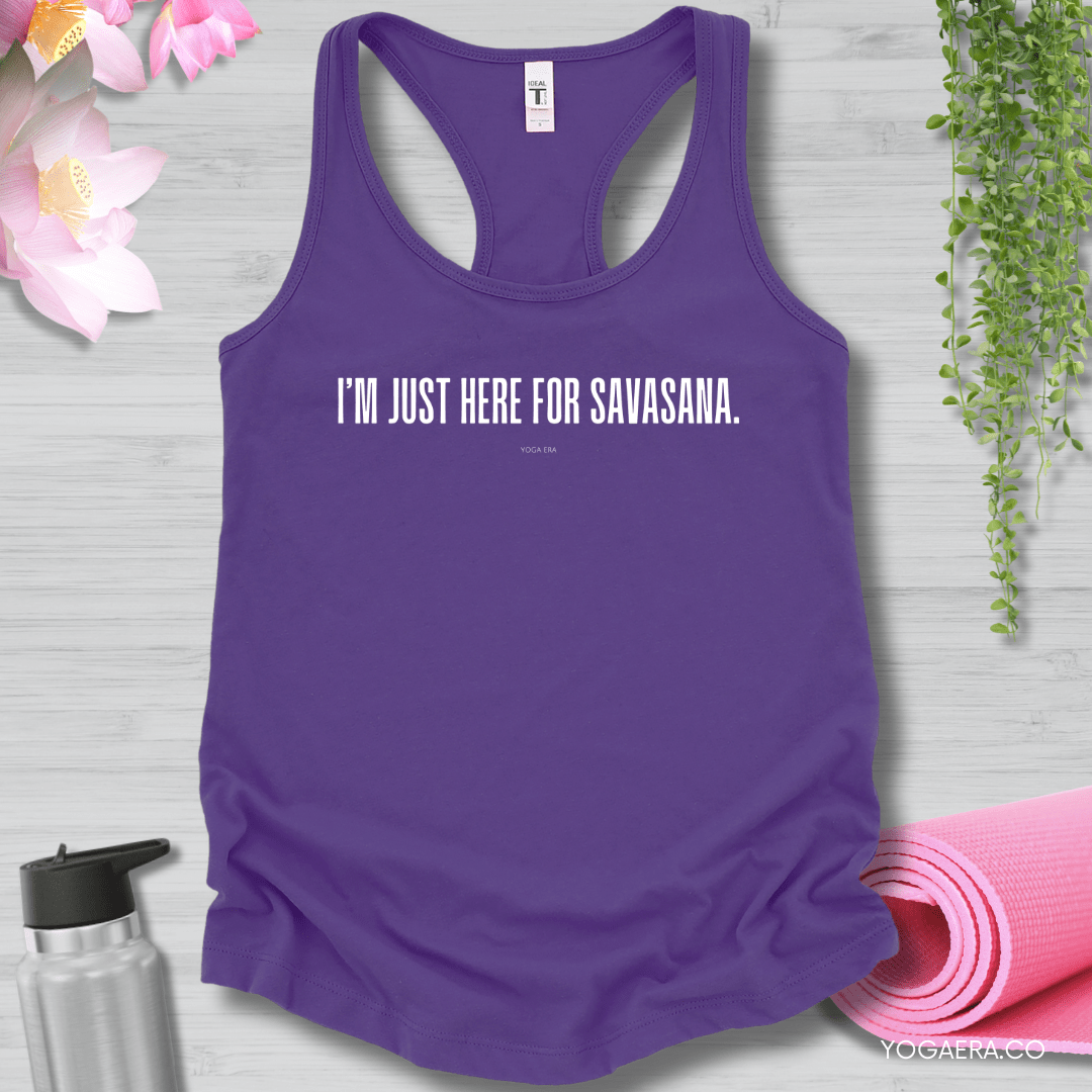I'm Just Here for Savasana Tank XS / Solid Purple Rush Tank Top Yoga Era