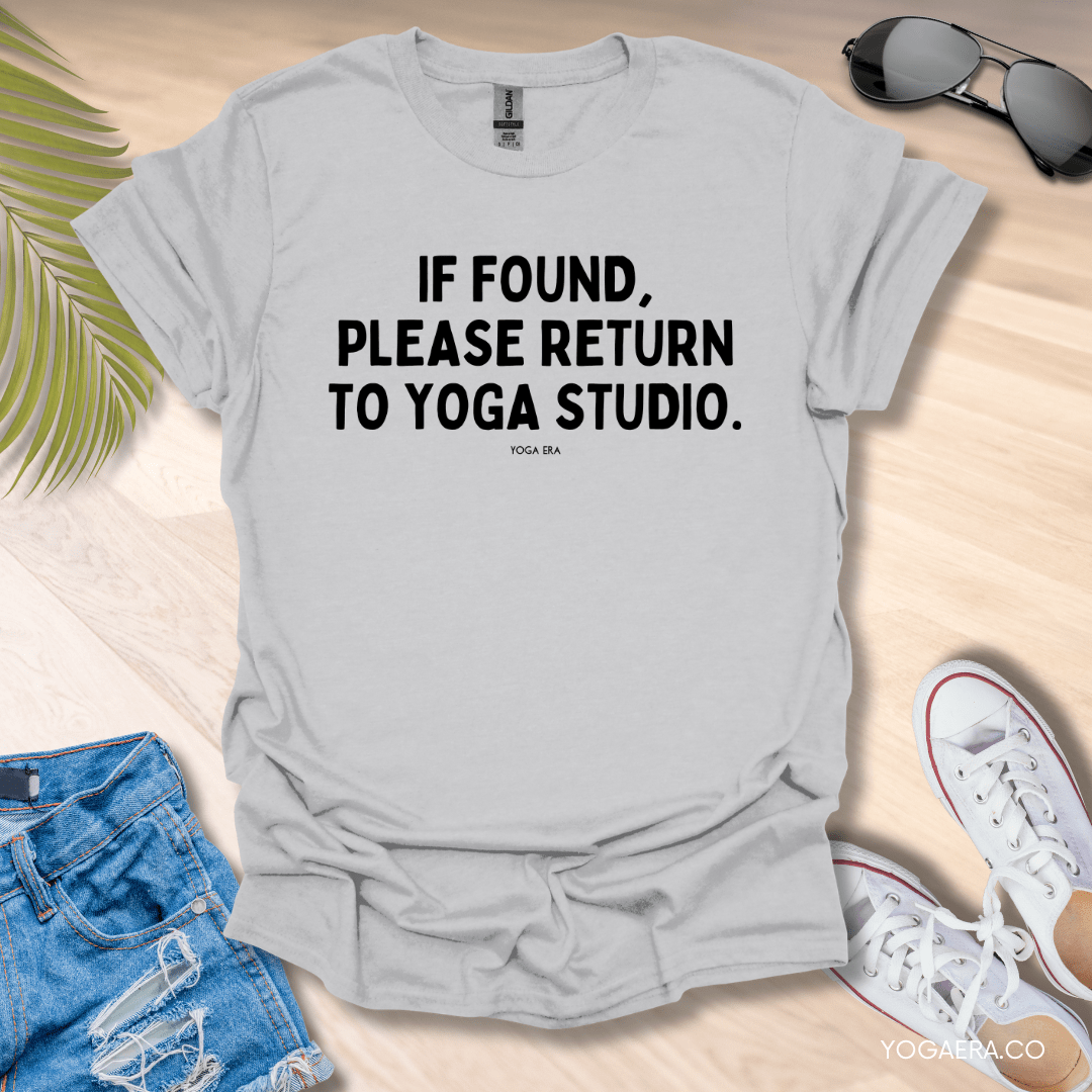 If Found, Please Return to Yoga Studio Tee Ice Grey / S T-Shirt Yoga Era