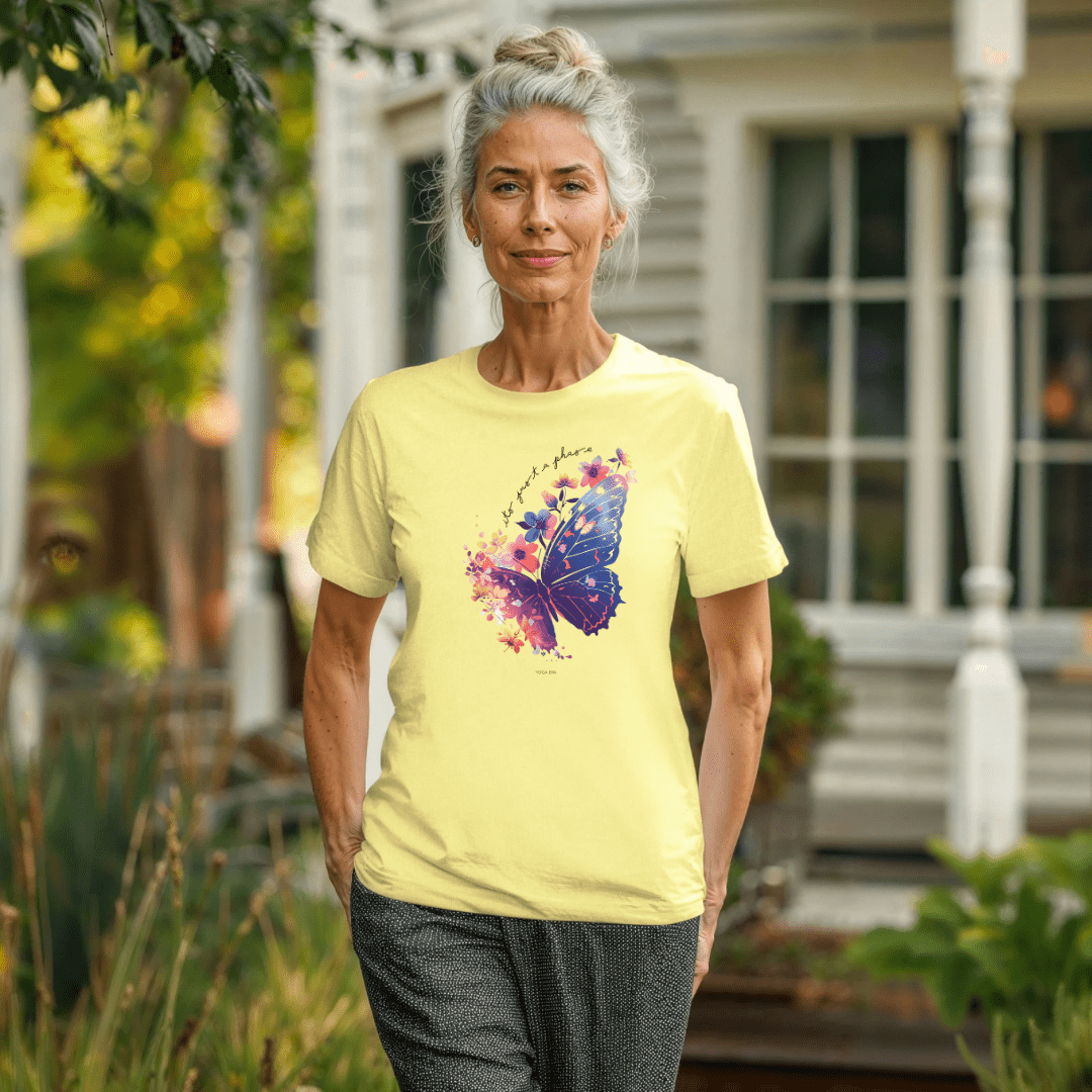 It's Just a Phase Floral Butterfly Tee 🦋 T-Shirt Yoga Era