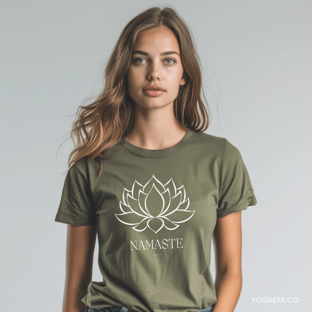 Lotus Flower Namaste Tee T-Shirt Yoga Era