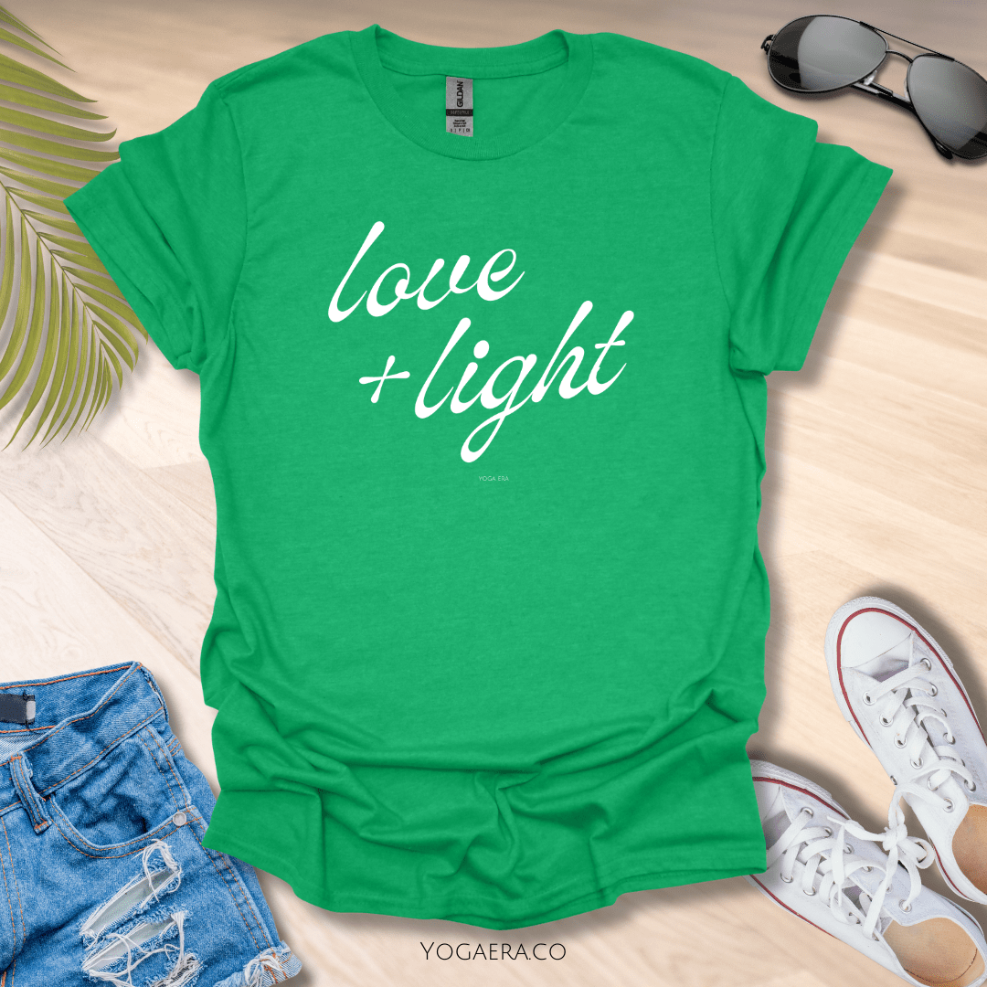 Love & Light Tee Heather Irish Green / S T-Shirt Yoga Era