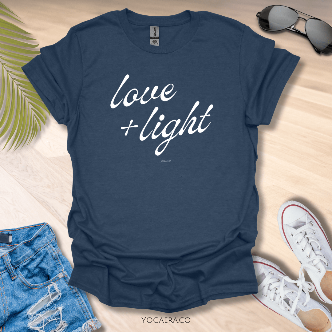 Love & Light Tee Heather Navy / S T-Shirt Yoga Era