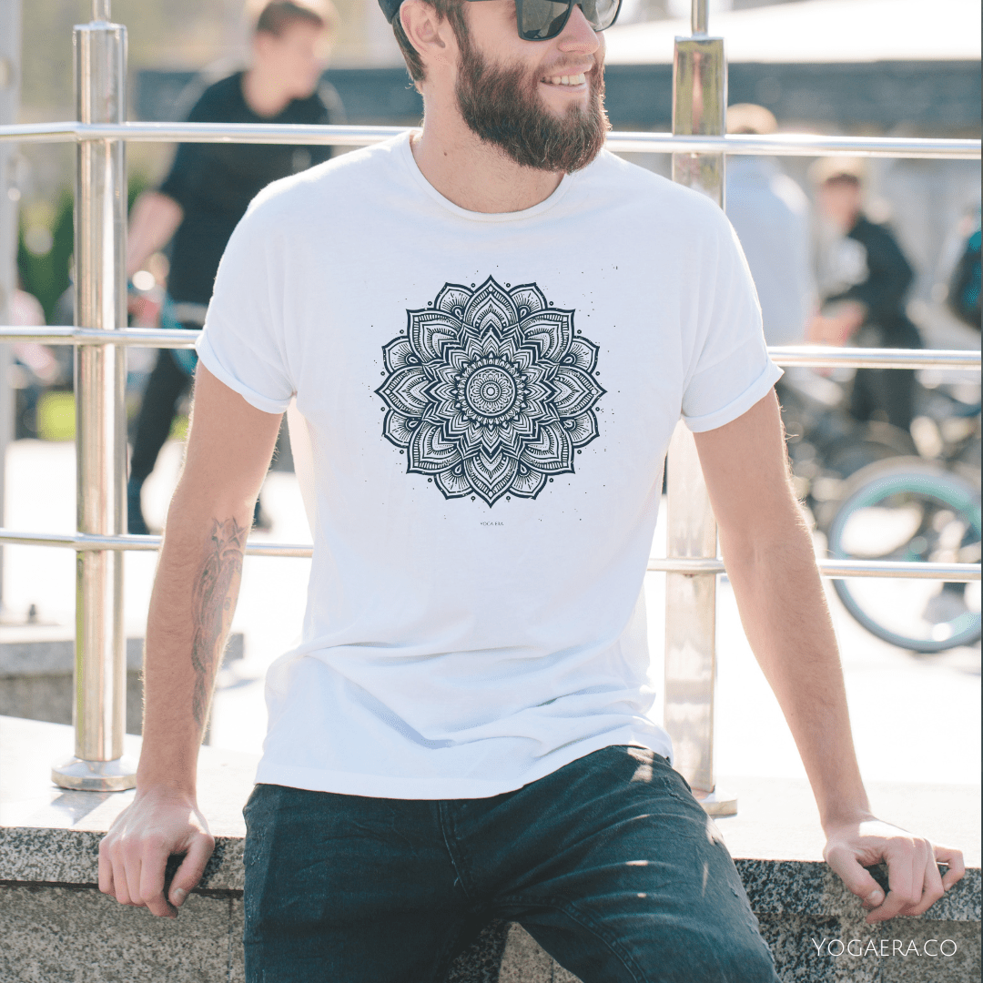 Mandala Flower Tee T-Shirt Yoga Era