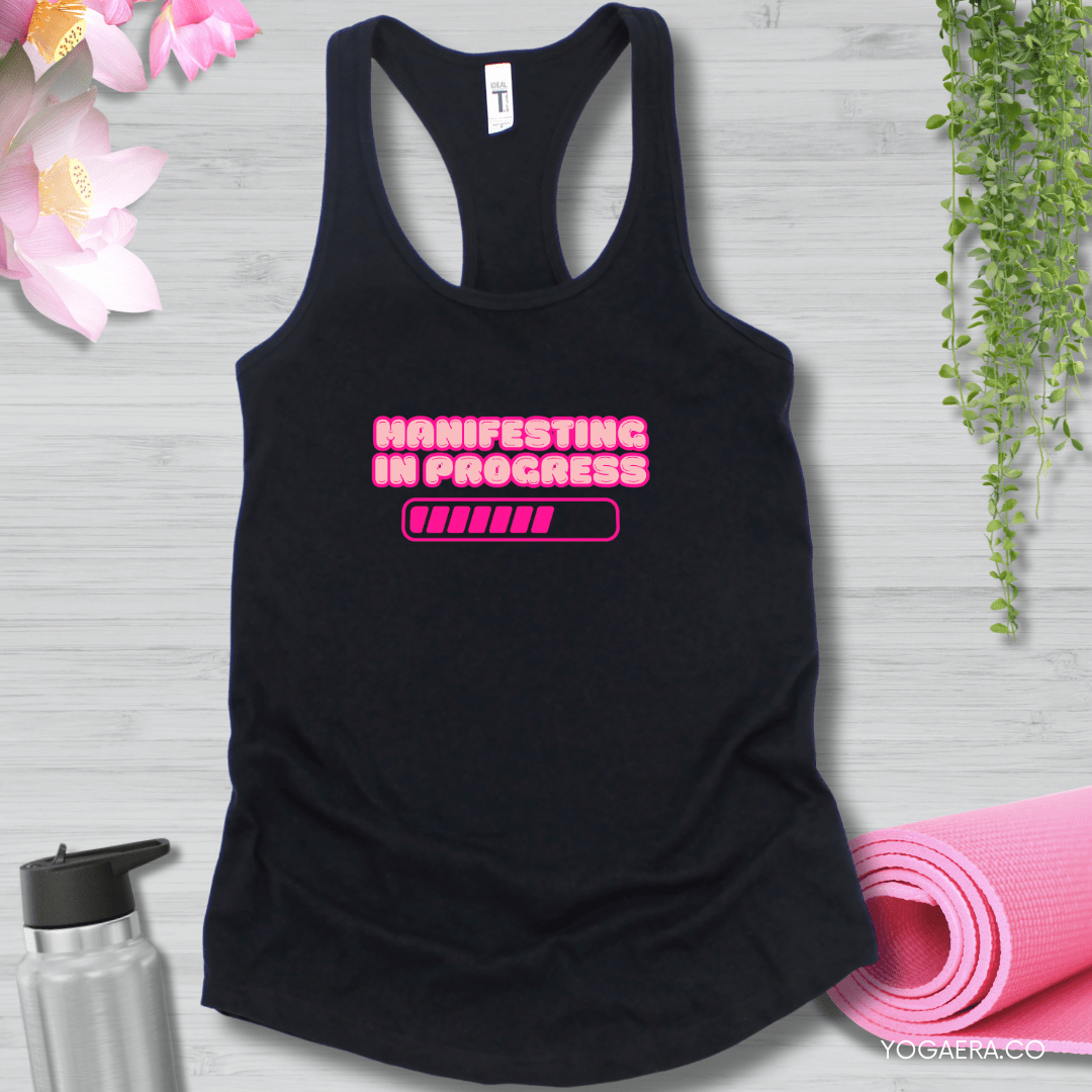 Manifesting in Progress Tank 💫 XS / Black Tank Top Yoga Era
