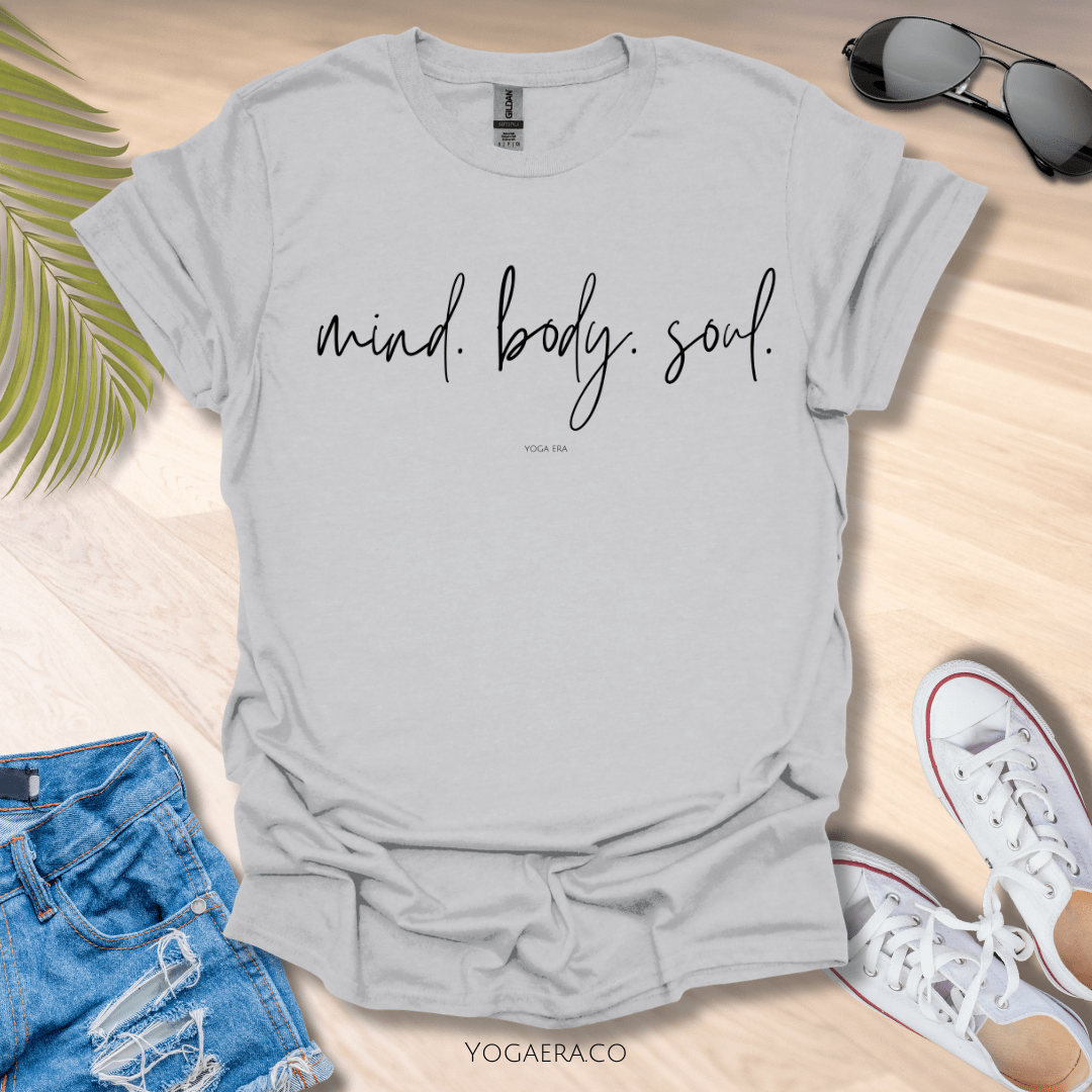 Mind, Body, Soul Tee Ice Grey / L T-Shirt Yoga Era
