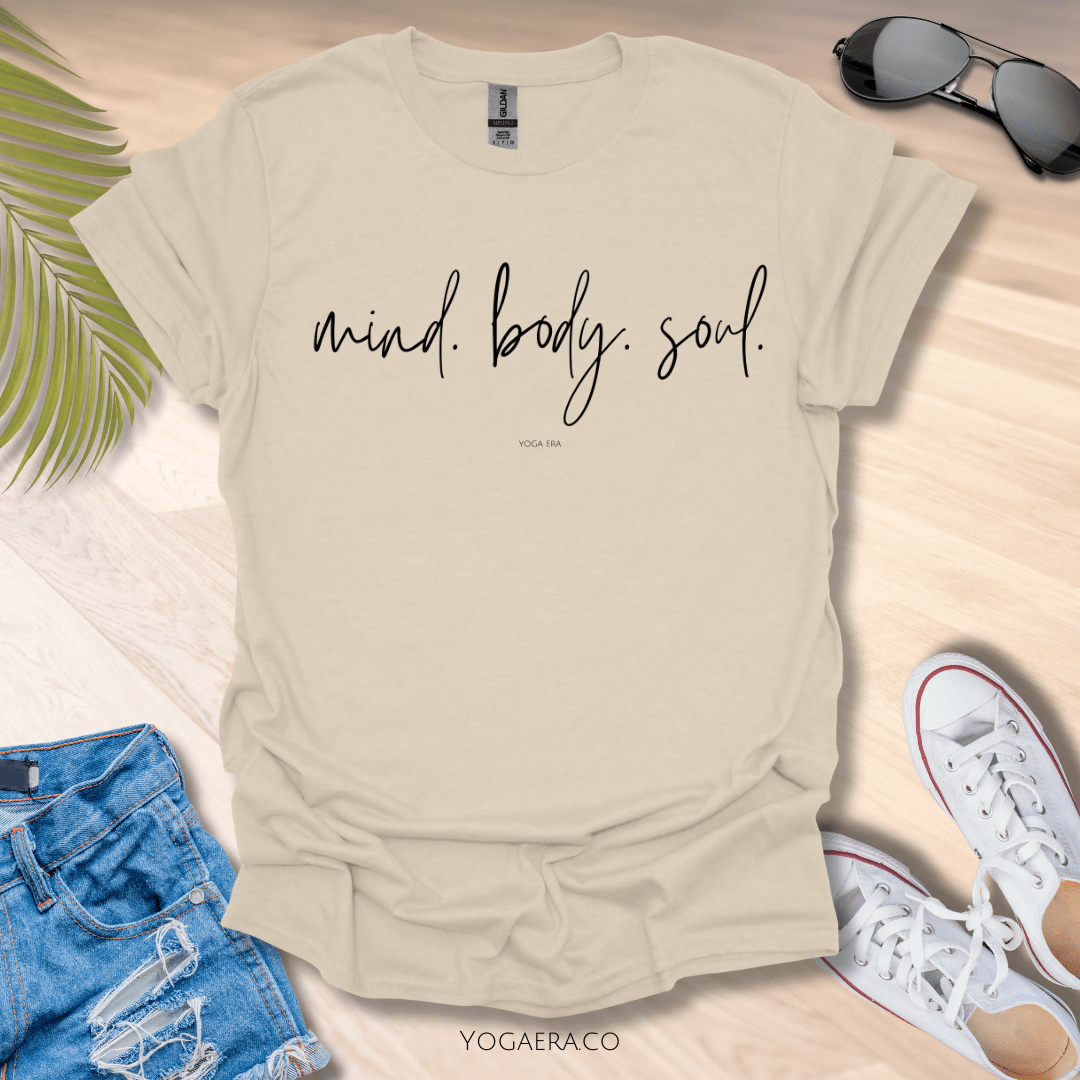 Mind, Body, Soul Tee Natural / L T-Shirt Yoga Era