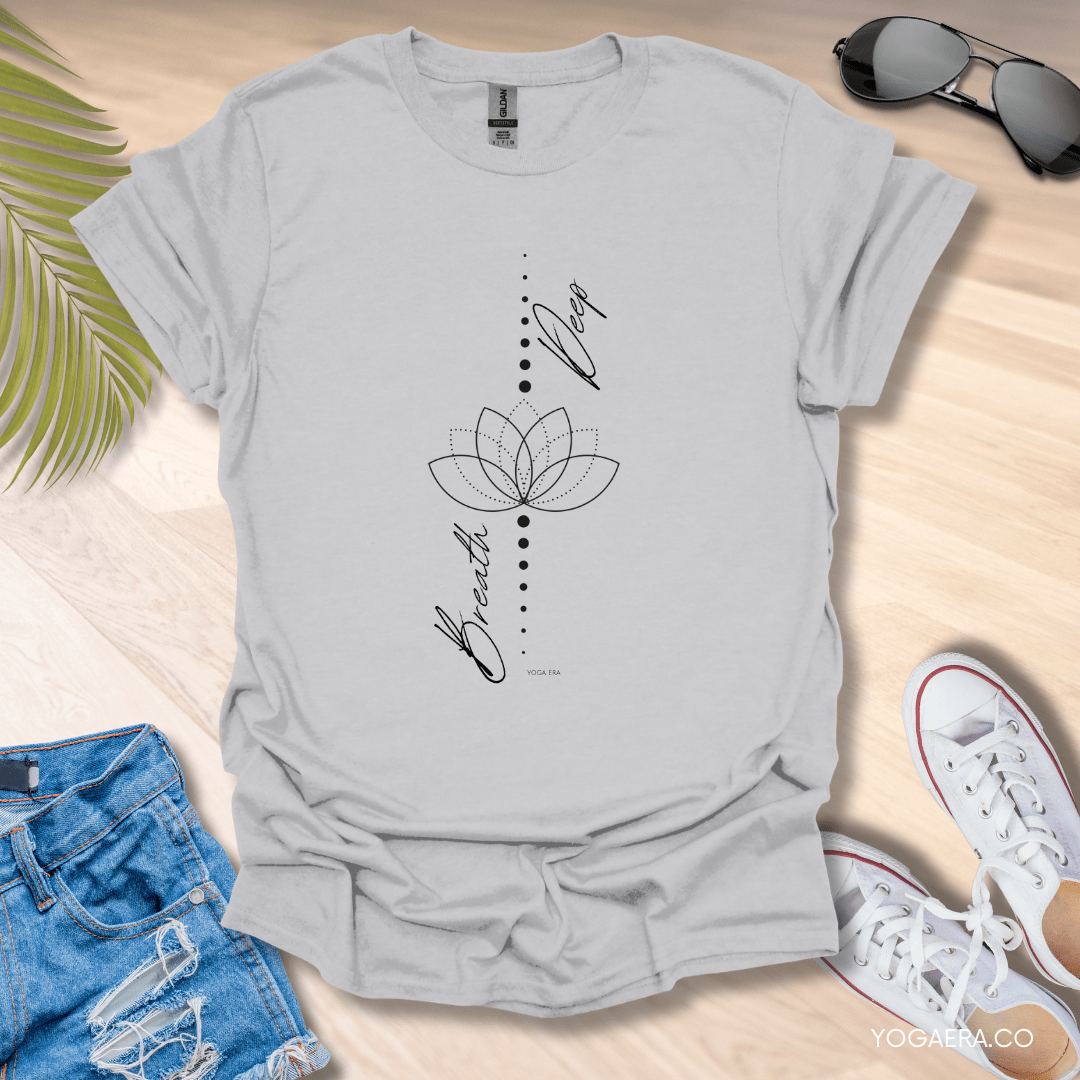 Minimalist Breath Deep Tee Ice Grey / S T-Shirt Yoga Era